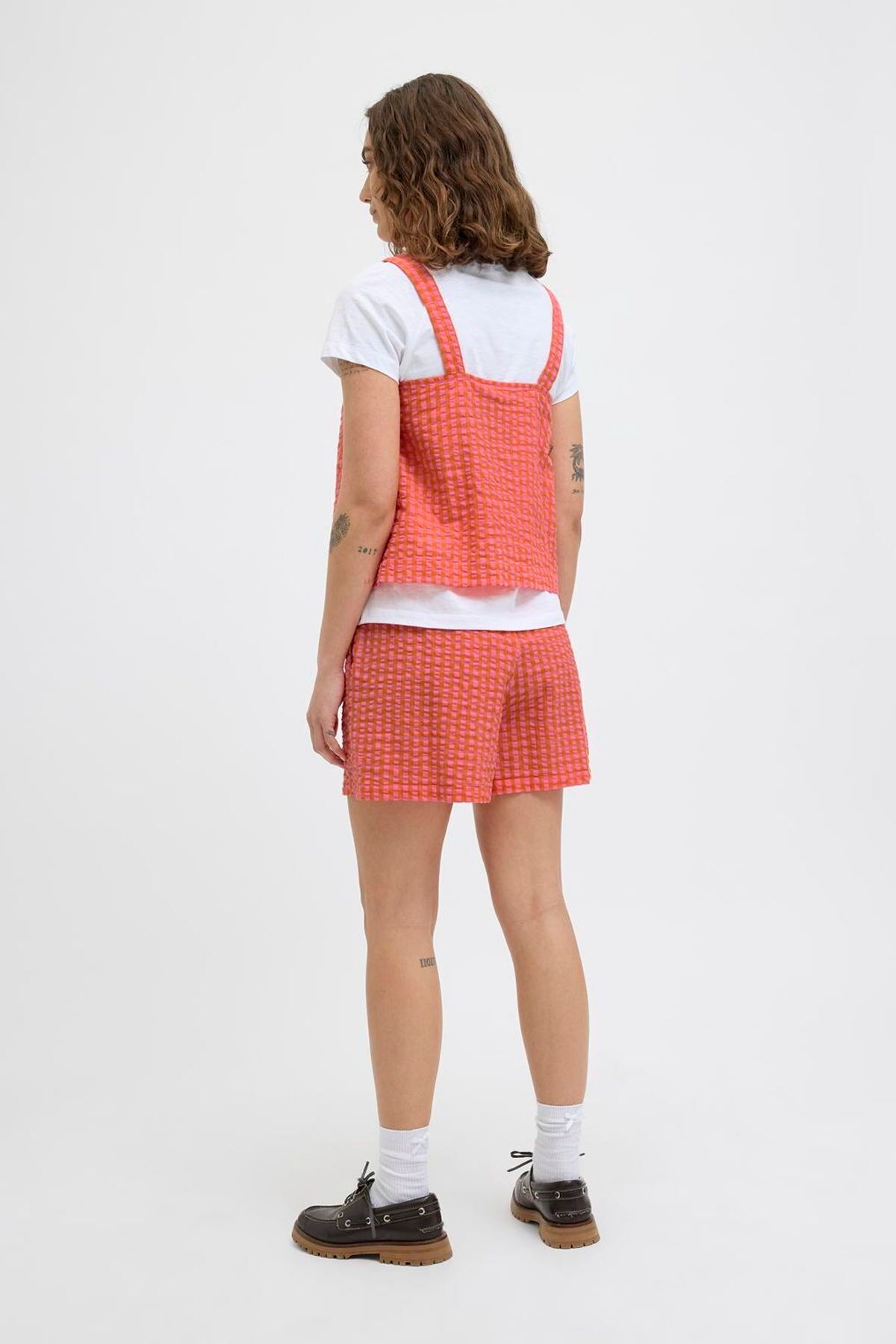 Jack & Jones Kadin Kalin Askili Ekose Desenli Bluz - Petra
