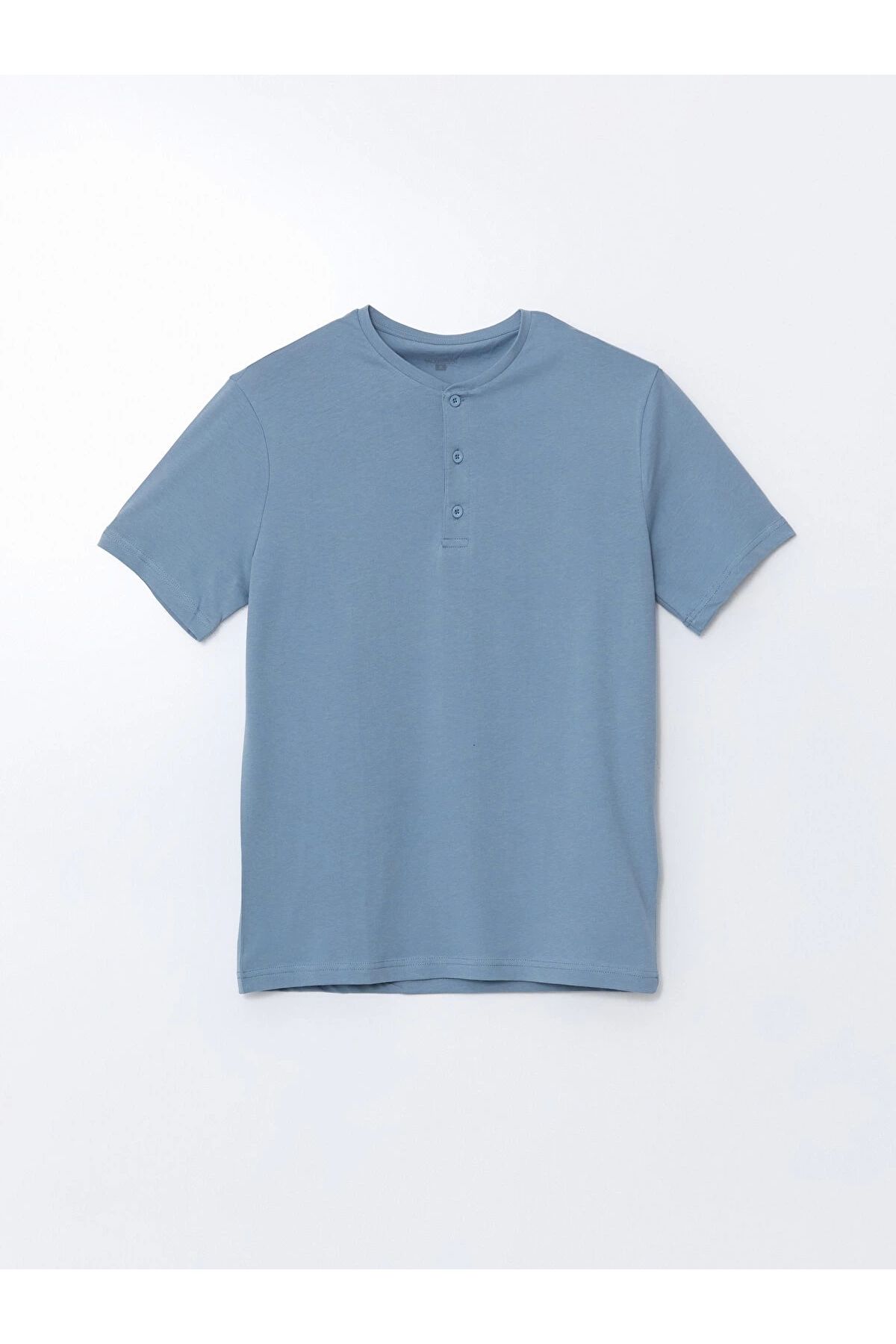 LC Waikiki-Σετ πιτζάμες μπλε Standard Fit με ανδρικό σορτς 6