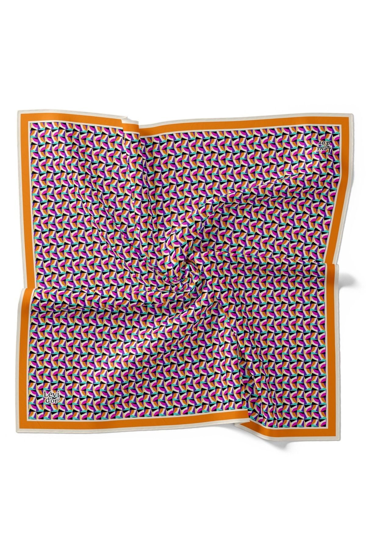Levidor Geometrik Desen Hafif Cotton Pamuk Eşarp