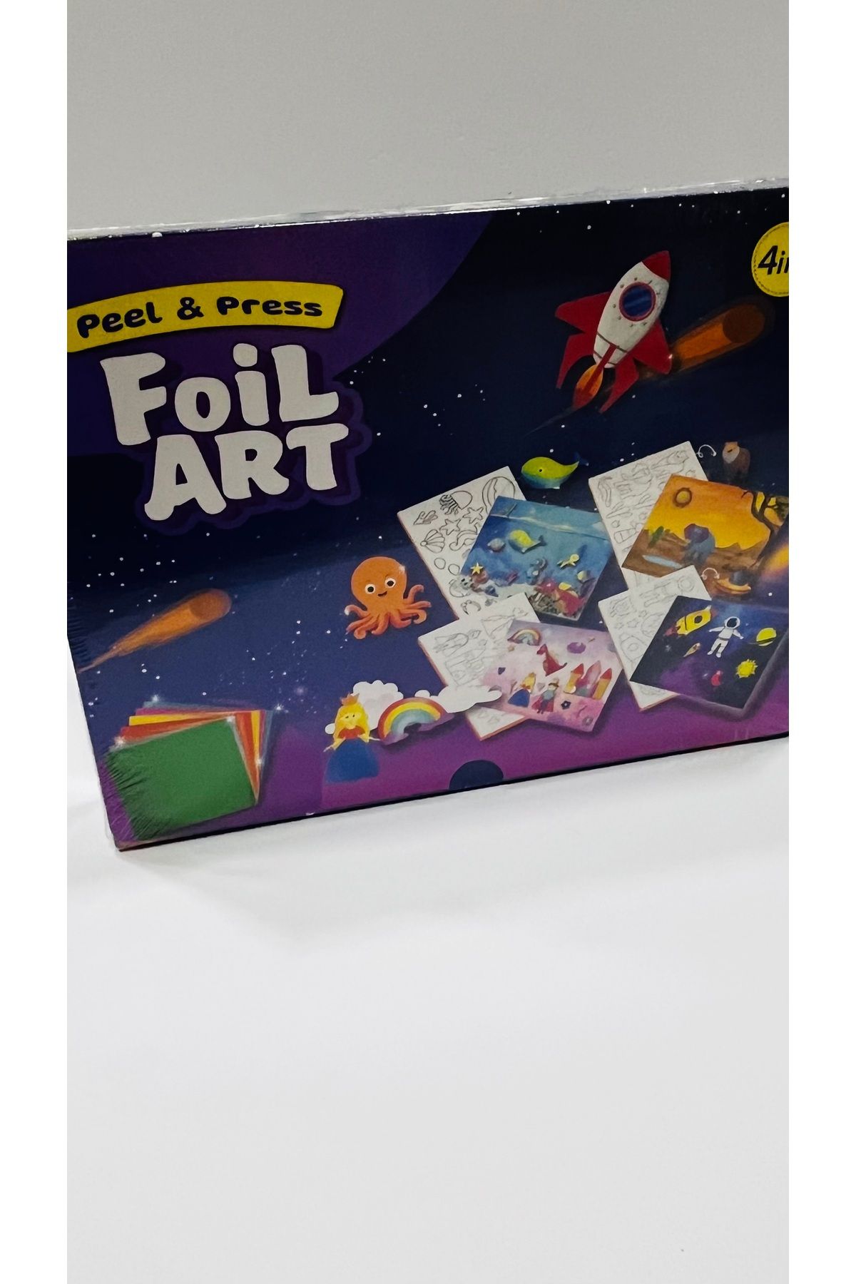 karinabest Foil Art Peel & Press Renkli Folyolar Eva Sticker Arka Fon 3+ Yaş 4in1 Space Fun by Creativity Kutu