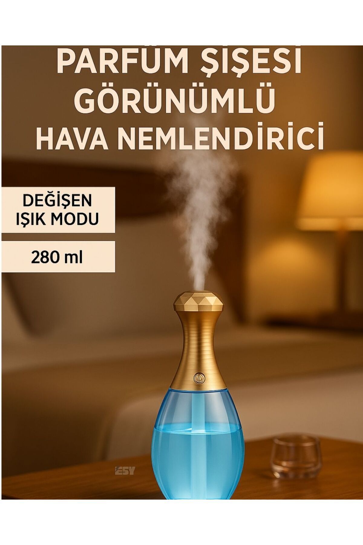 Parfüm Şişesi Hava Nemlendirici Buhar Makinesi Renk Değişkenli