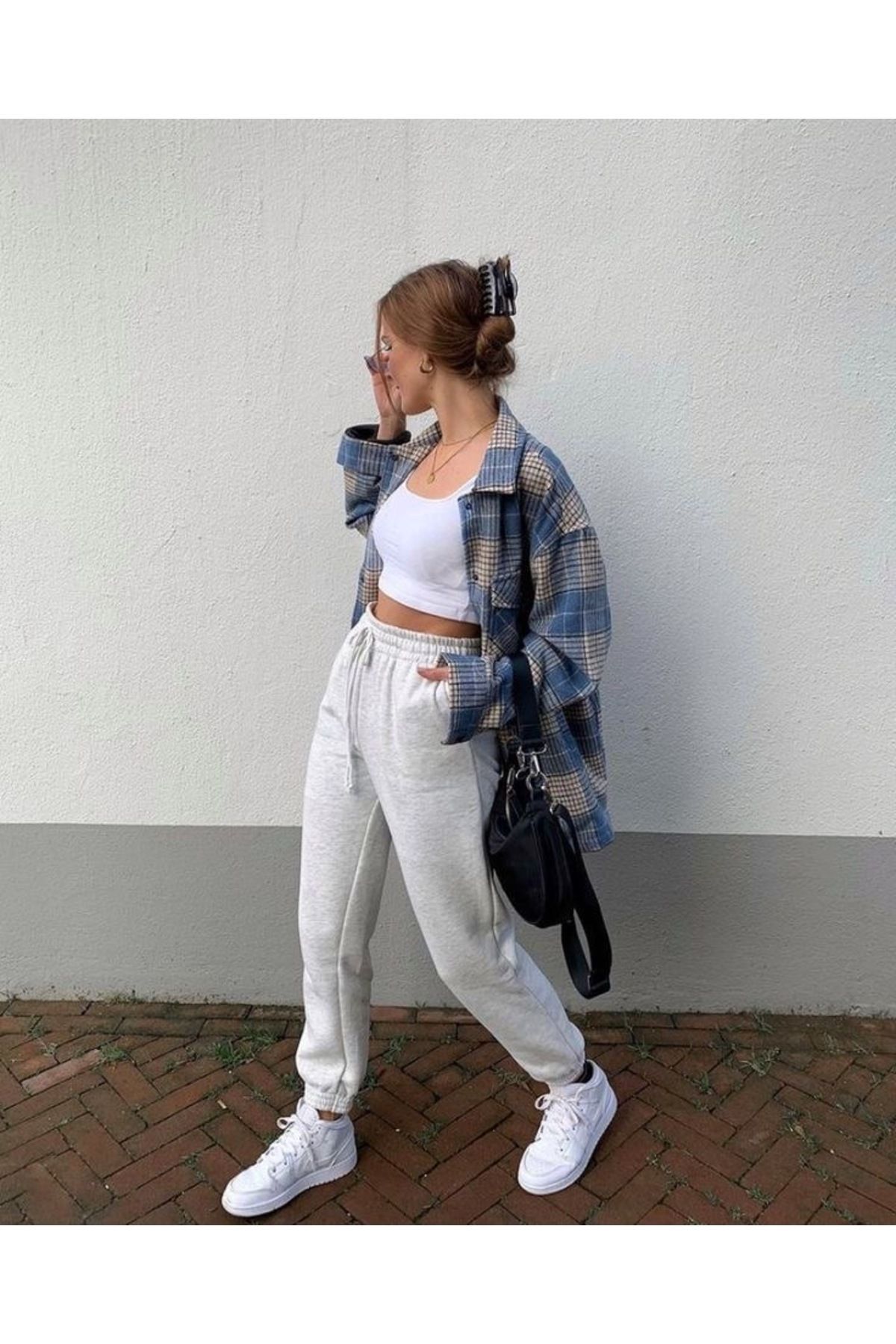 UYN SPORT jogger Paça Gri Eşofman Altı Pamuk polyester