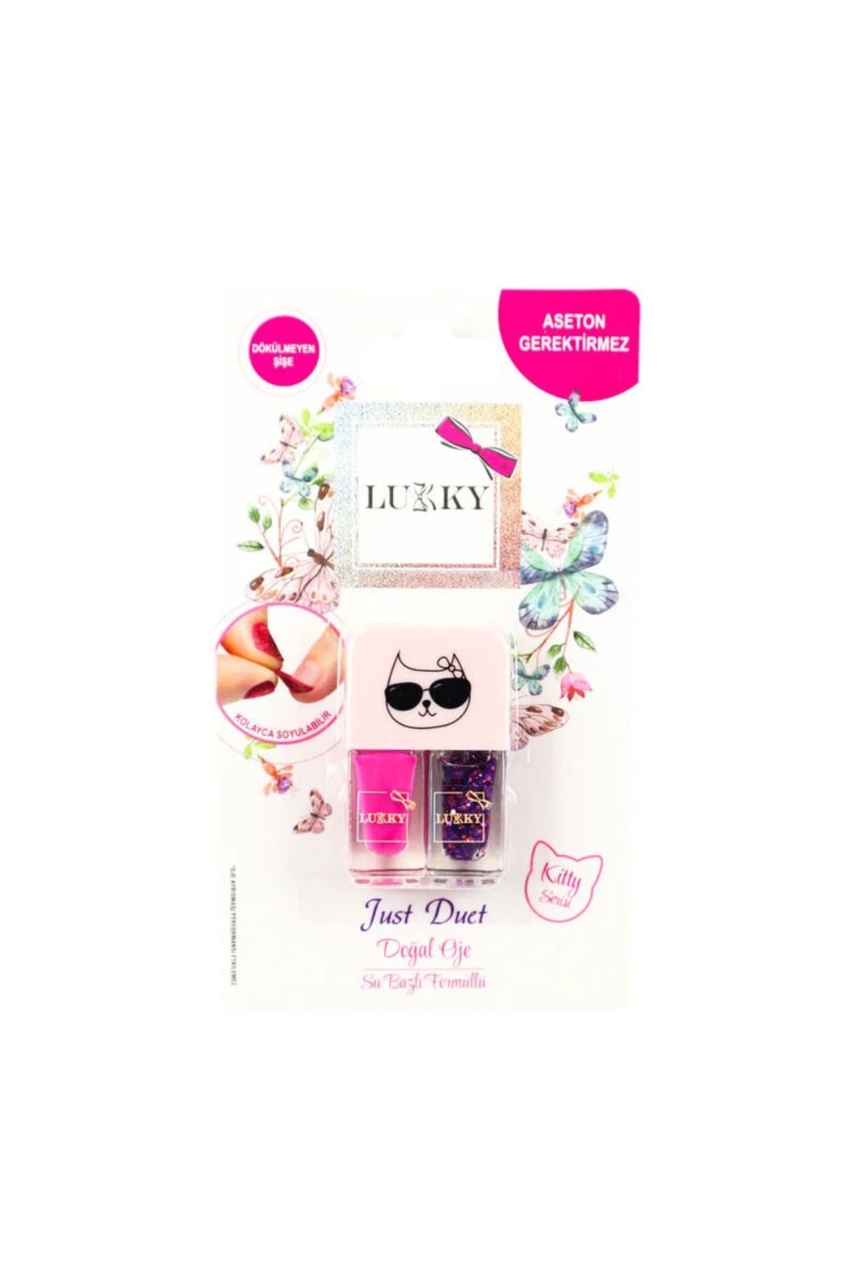Lukky Soyulabilir Oje - 2 li Pembe Mor