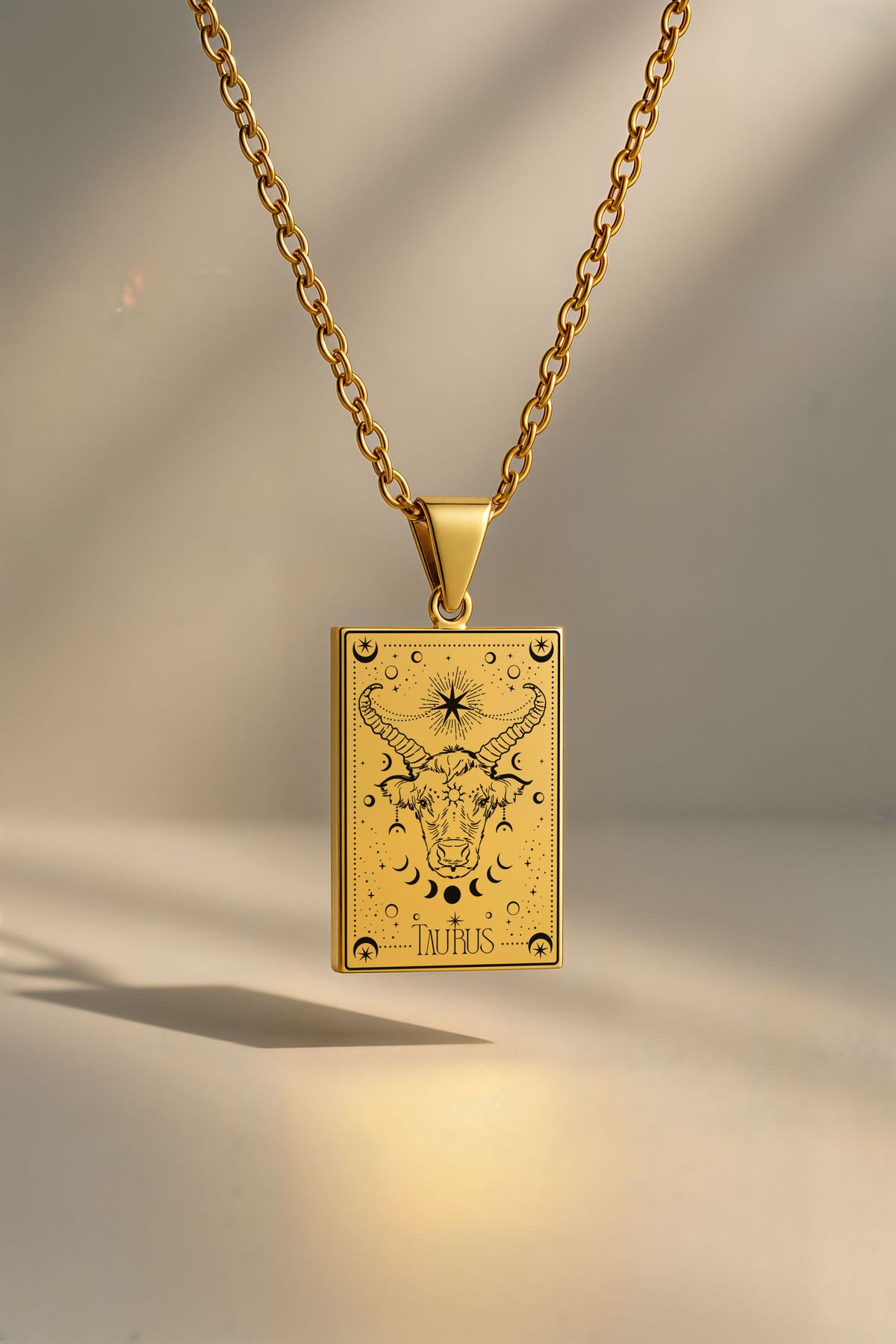 ArtinArt Boğa Burcu Tarot Kolye | 316L Kararmaz Çelik