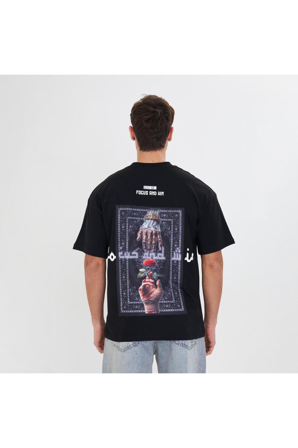 boliwear Oversize Unisex Focus And Win T- Shirt