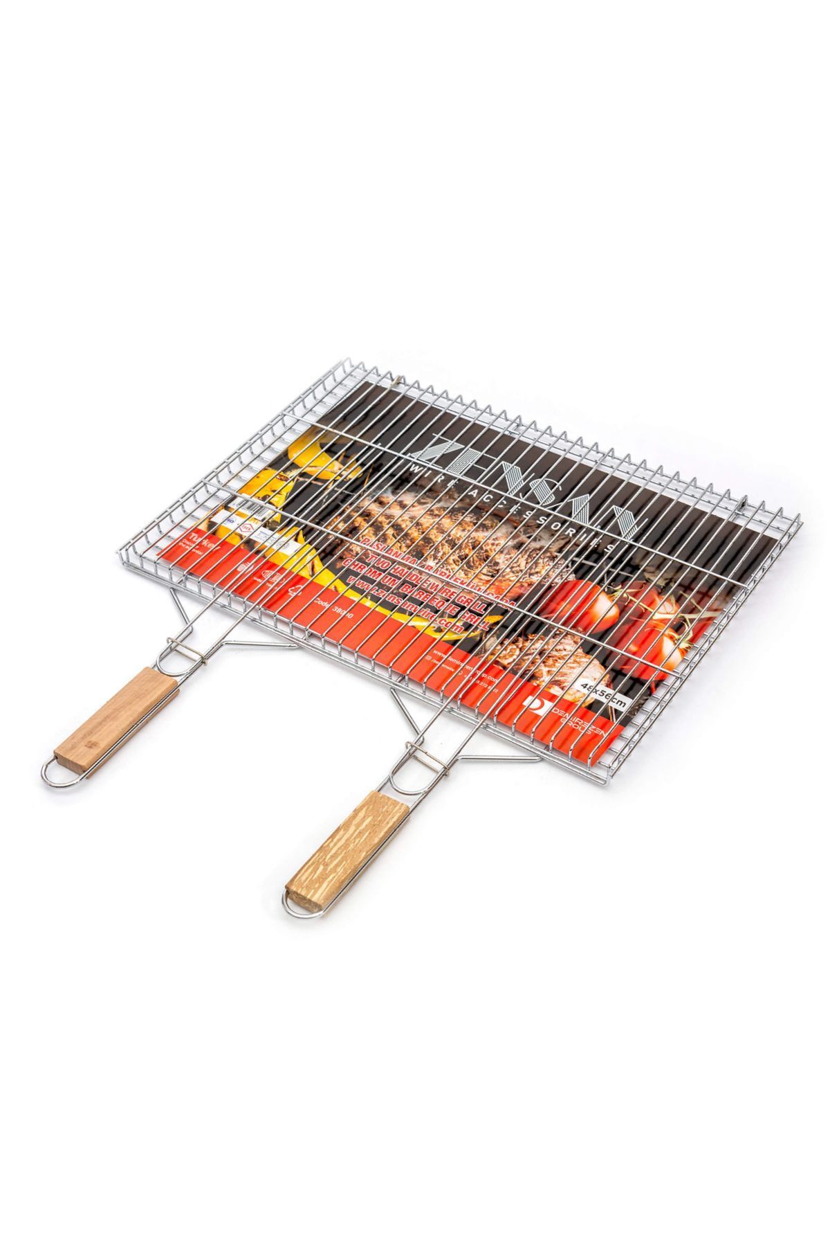 ZENSAN İki Kulplu Paslanmaz Tel Mangal Izgarası 48x56 cm