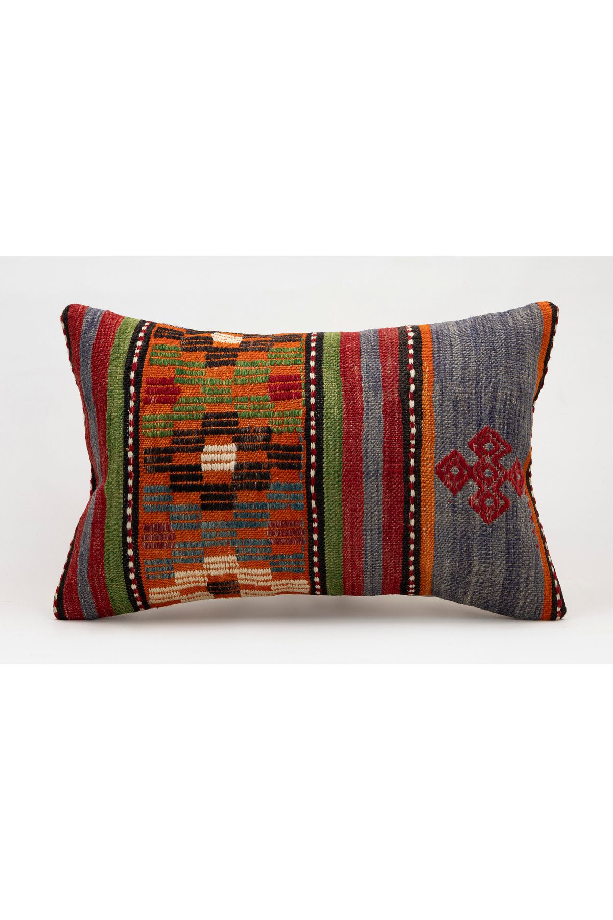 Kilim Whole Sale El Yapımı Kilim'den Yapılmış Vintage Yastık Kırlent Kılıfı, 40x60 cm