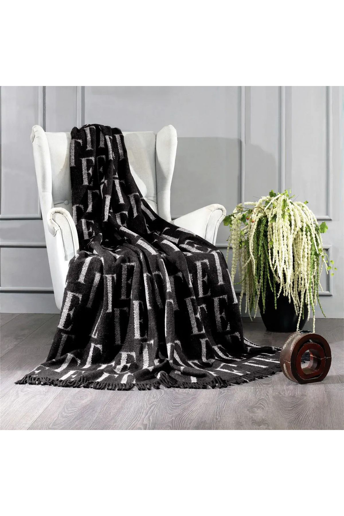 ELLE HOME Elle Tek Kişilik Battaniye - Beyaz