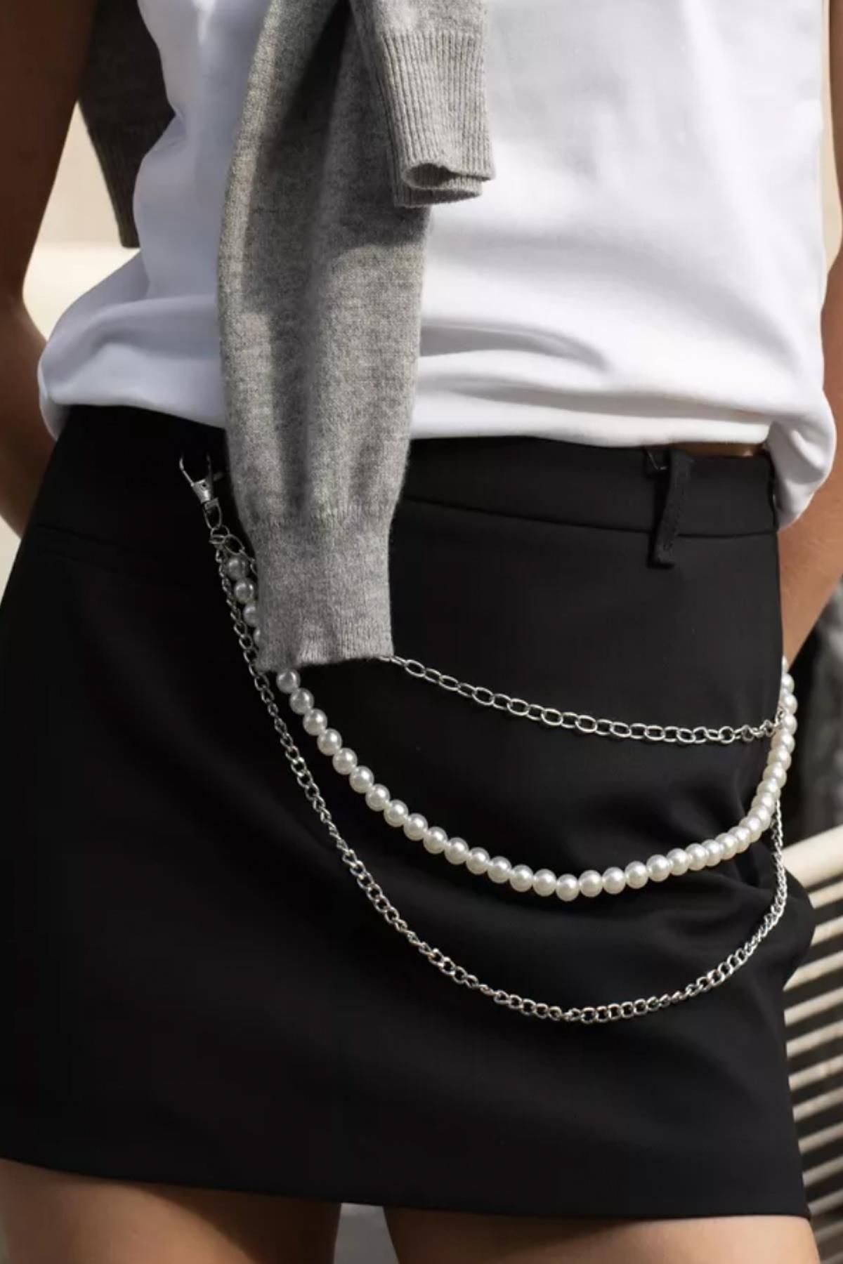 New Obsessions Gotik Bel Zinciri Pantalon Askısı Kemer