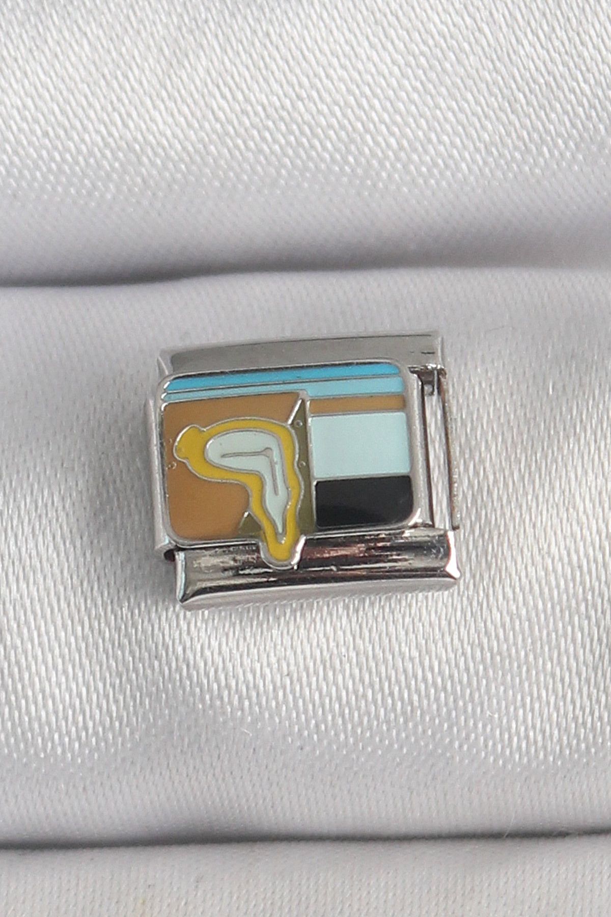 NEZADE STORE 316L Çelik Gümüş Renk Renkli Portre Model Nomination Charm - TJ-BC1394