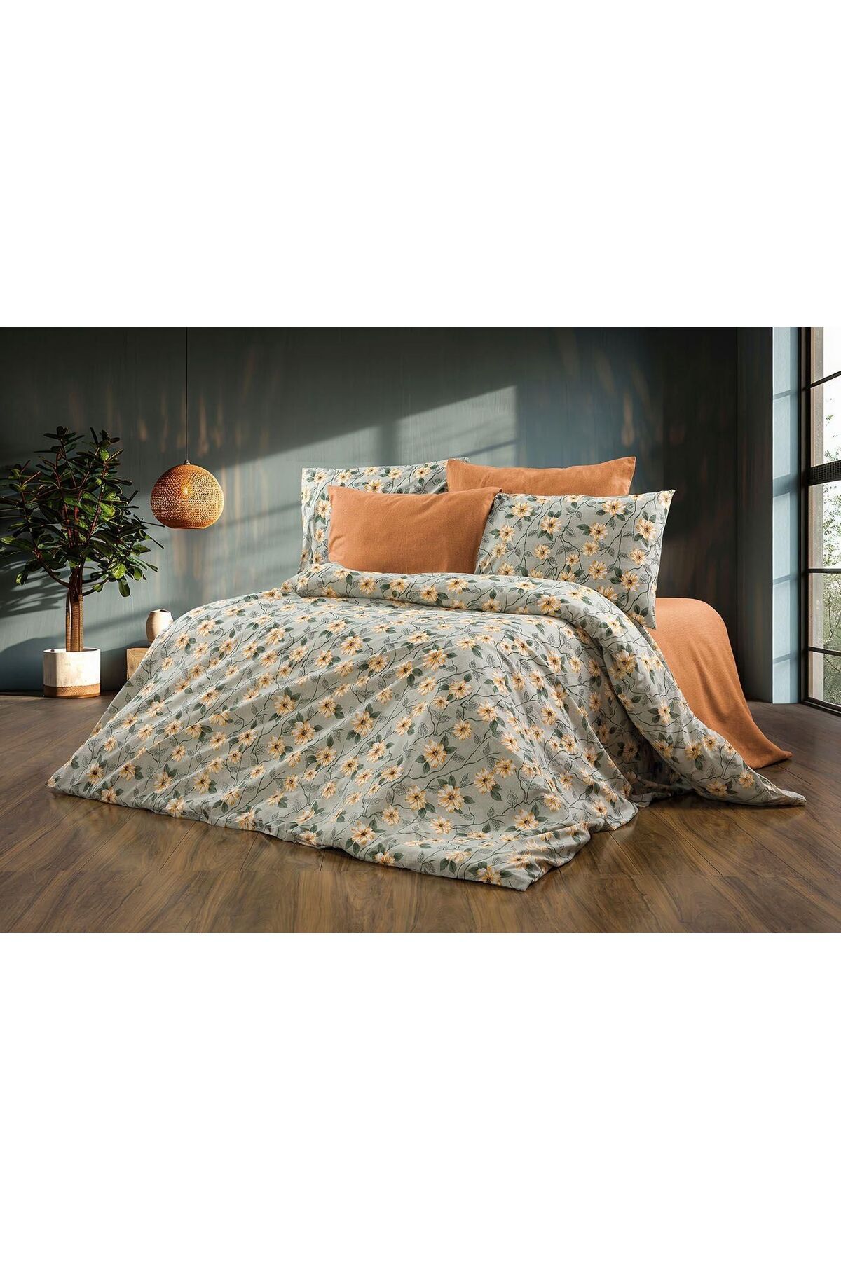 Elvira Home Collection Eh Pamuklu Çift Kişilik Nevresim Takımı-Nevresim Seti-Nevresim Çarşaf Yastık Kılıfı-(Kutulu)
