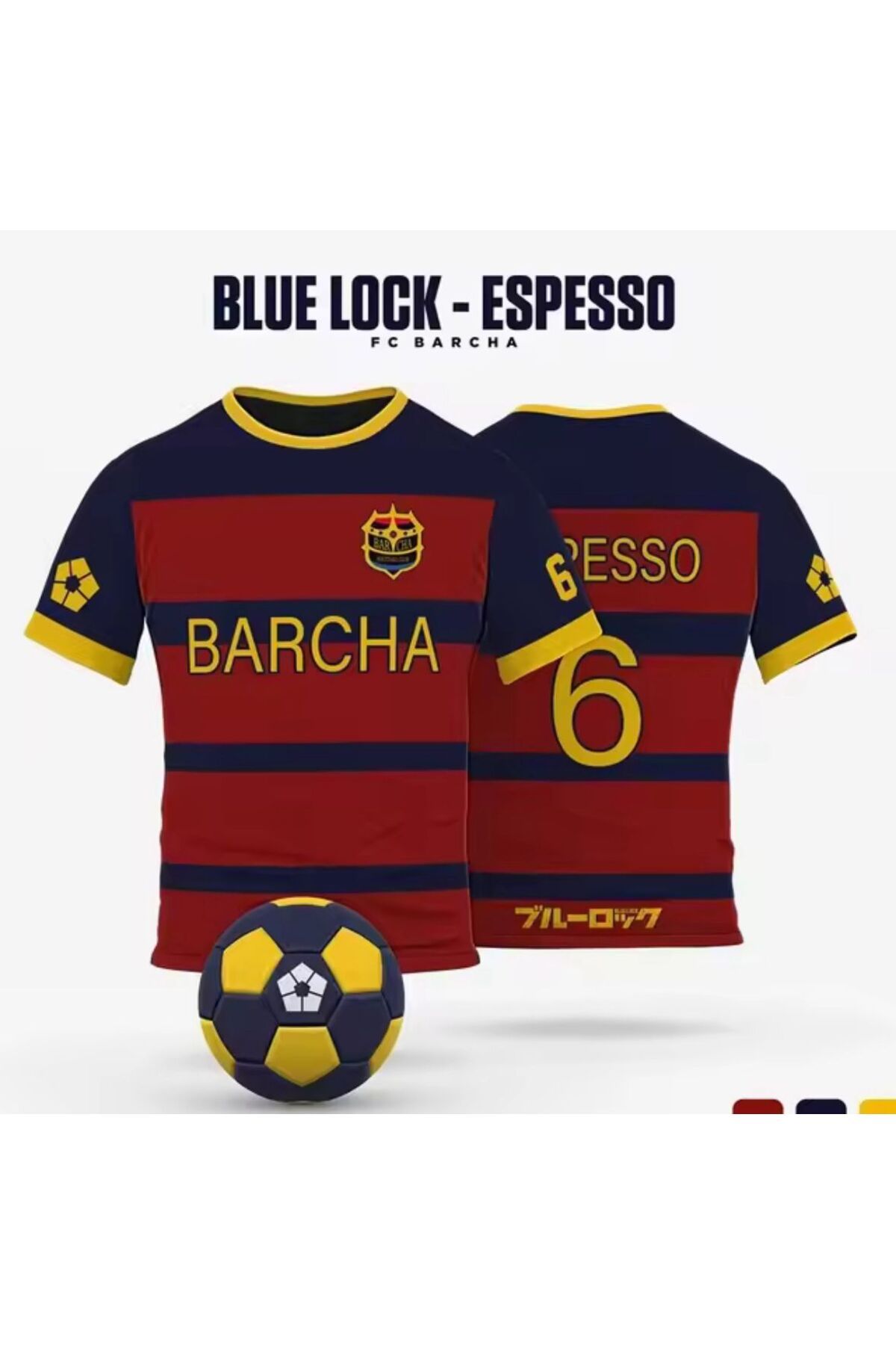 Minga London Blue Lock Barcha ESPESSO 6 Number Forma Unisex T-shirt -Minga London