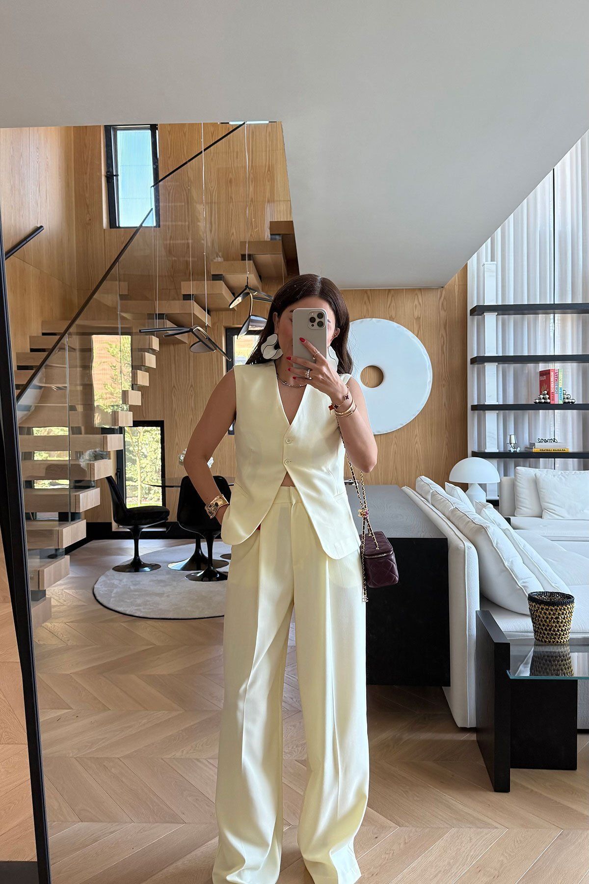 Özge Özgenç Pileli Palazzo Pantolon