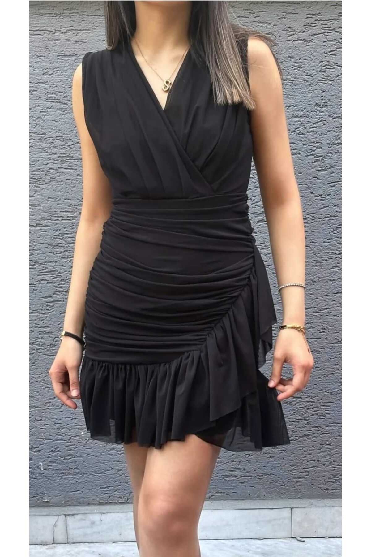 NÜANS MODA ŞİFON ELBİSE