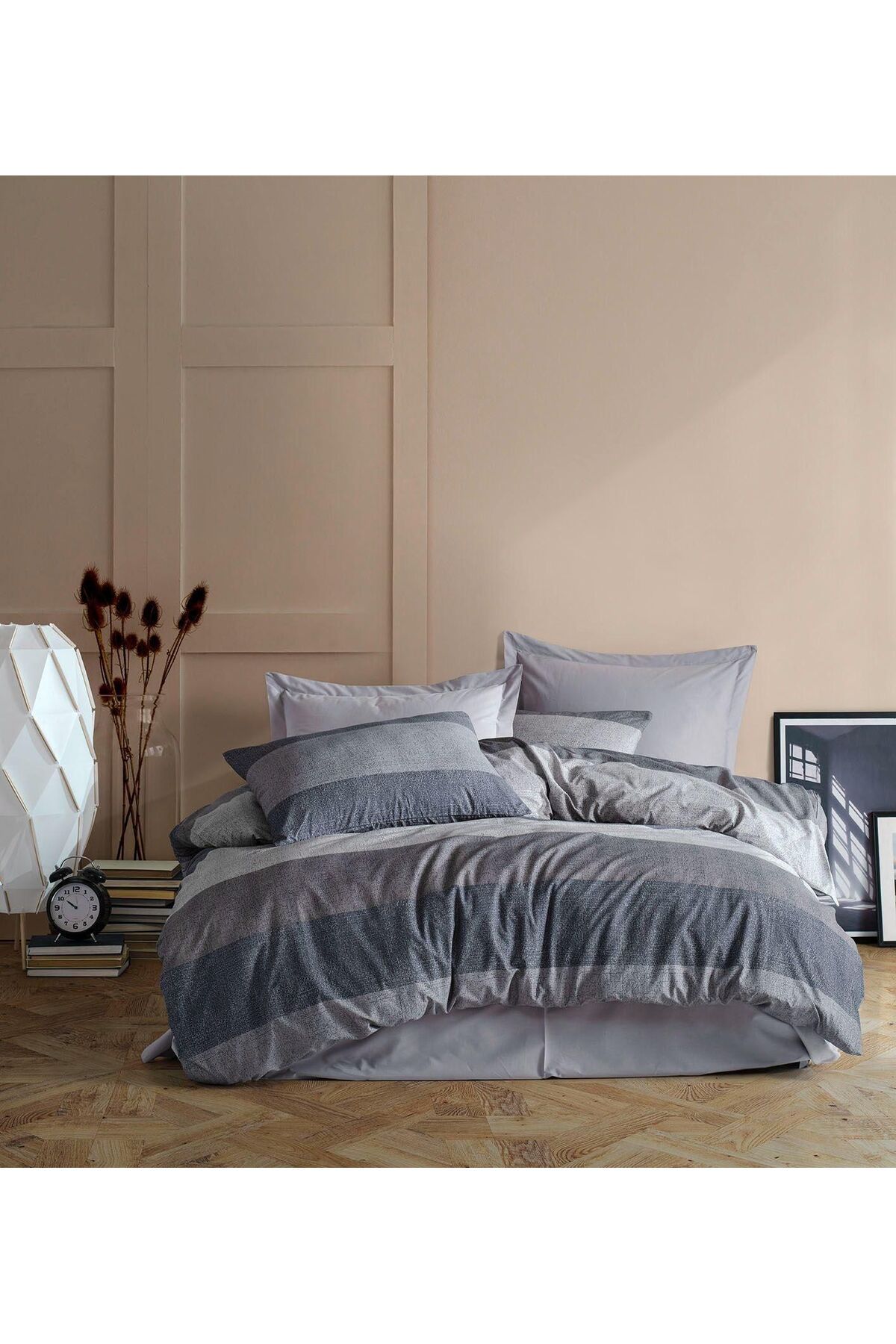 Elvira Home Collection Eh Pamuklu Çift Kişilik Nevresim Takımı-Nevresim Seti-Nevresim Çarşaf Yastık Kılıfı-(Kutulu)