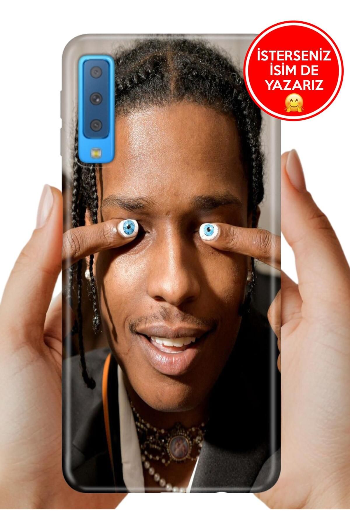 Cekuonline Samsung Galaxy A7 2018 Kılıf UvBaskı Özel-Tasarım Silikon Asap