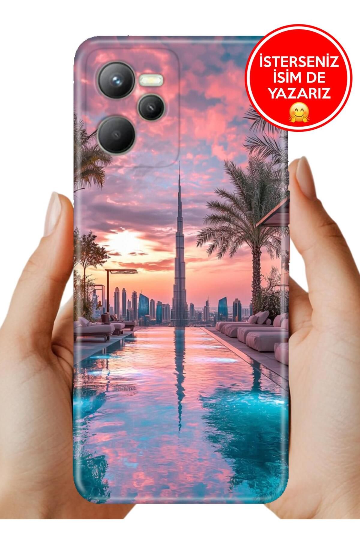 realme C35 Kılıf Desenli Baskılı Kamera Korumalı ZRR Silikon Luxury Dubai