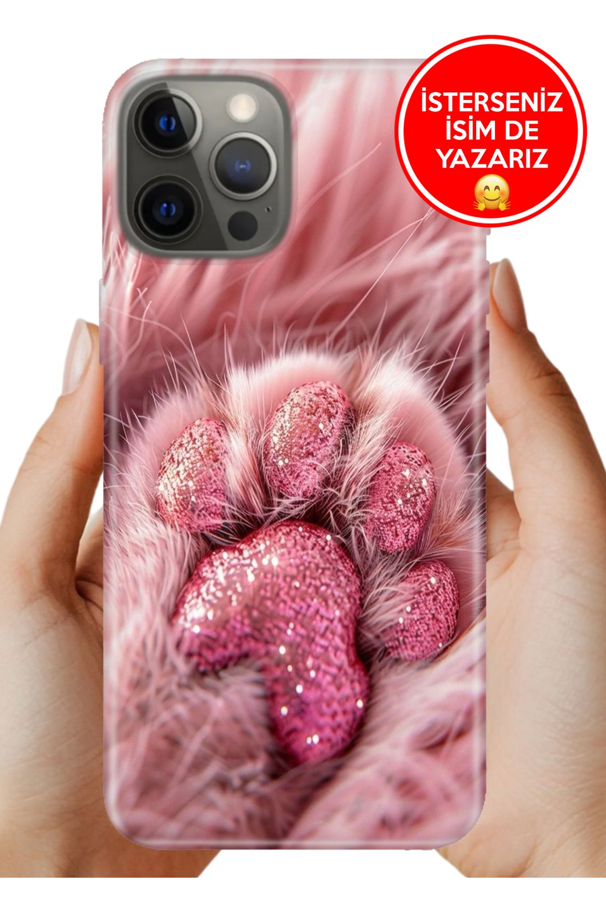 Cekuonline iPhone 12 Pro Max 6.7 5G Kılıf Tam Rubber Esnek Silikon Full Koruma SüslüPaticik