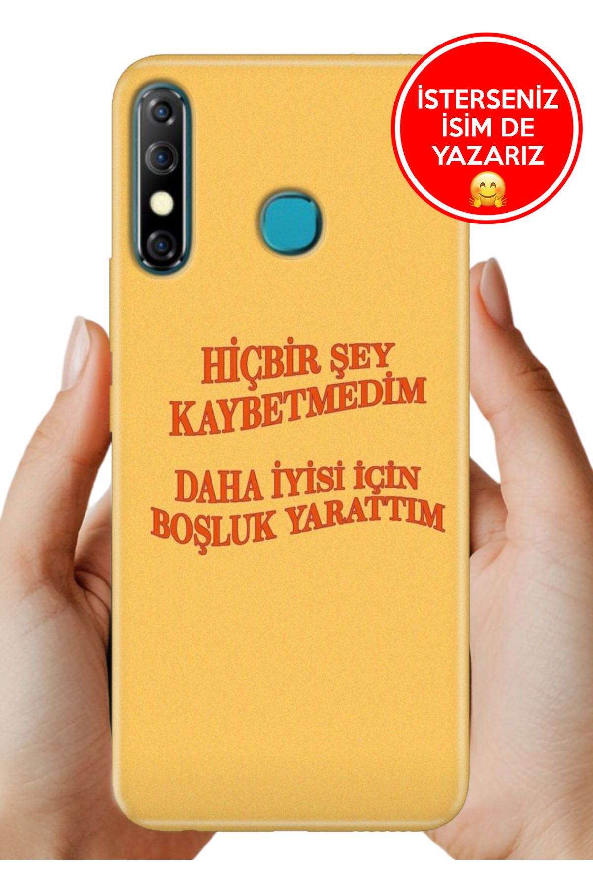 Cekuonline İnfinix Hot 8 Kılıf 0.35 mm Resimli Silikon Kaybetmedim