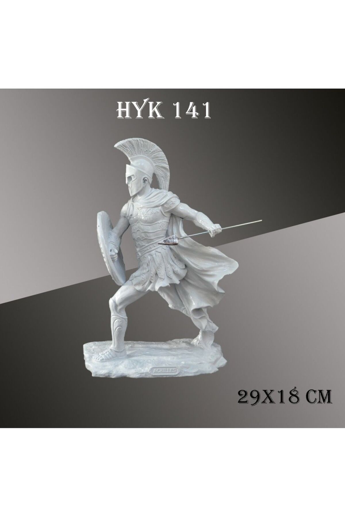 Hobi&Polyester Atölyesi HYK141 - ACHİLLES MIZRAKLI SAVAŞÇI 29X18CM