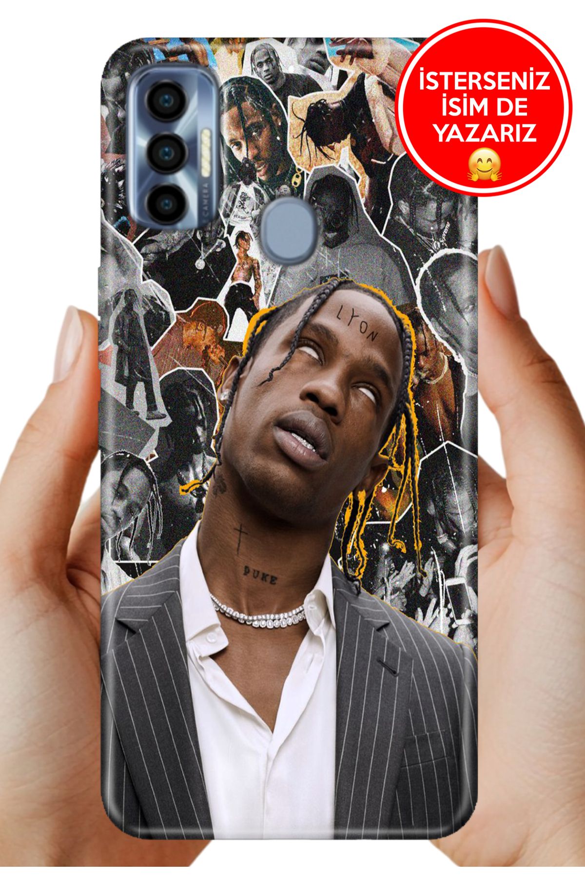 TECNO Spark 7 Pro Kılıf Desenli Baskılı Kamera Korumalı ZRR Silikon Travis9999