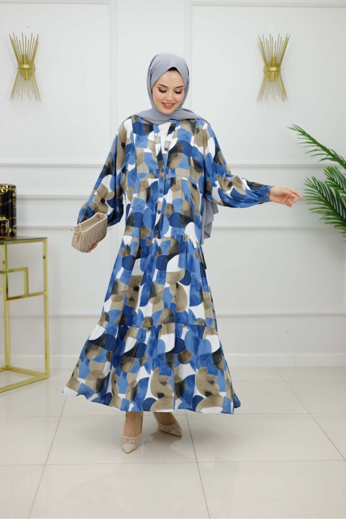 Enans Design Kadın Tesettür Yazlık Elbise