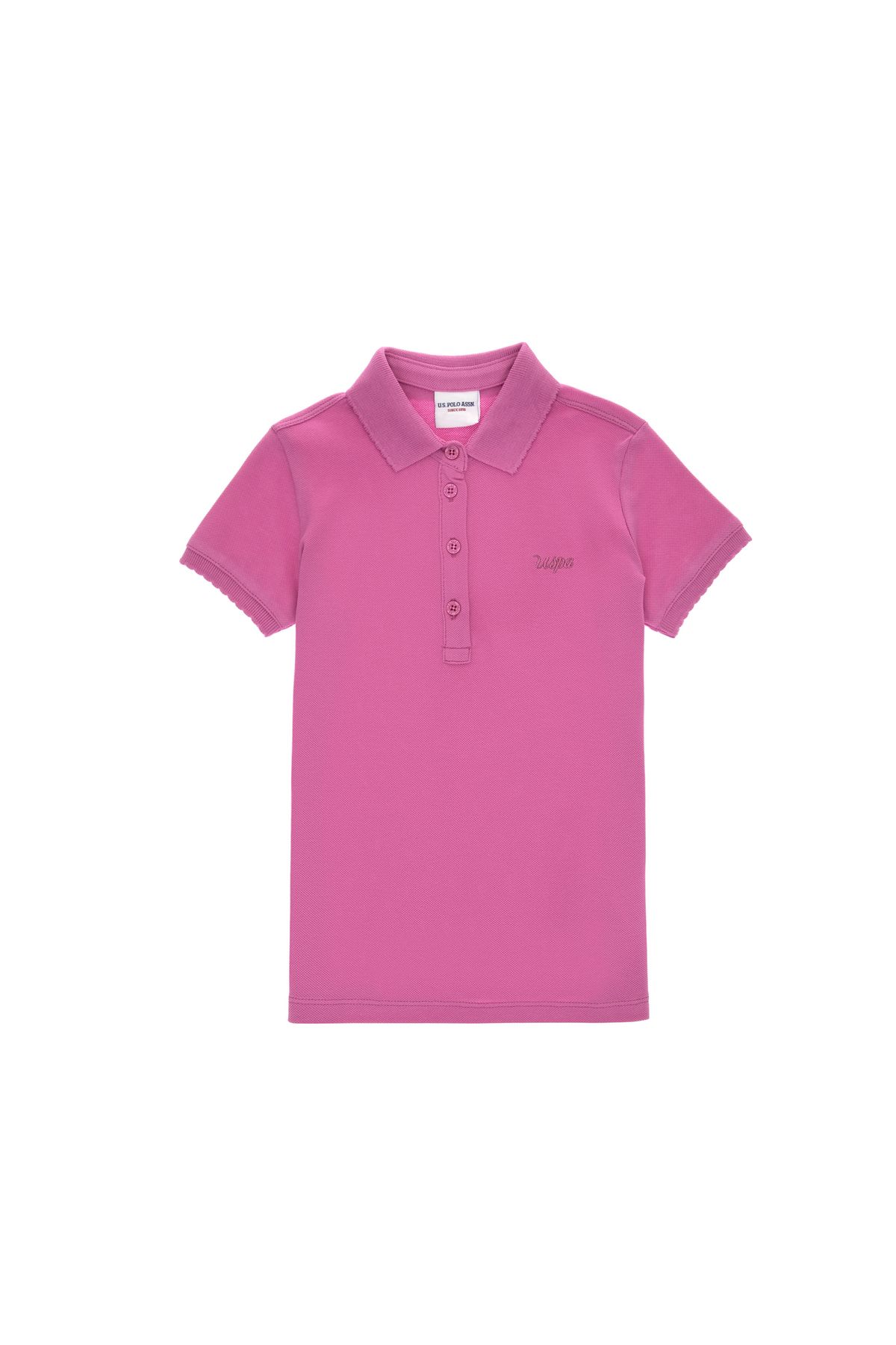 U.S. Polo Assn. Kız Çocuk Fuşya Basic Tişört 50306036-VR023