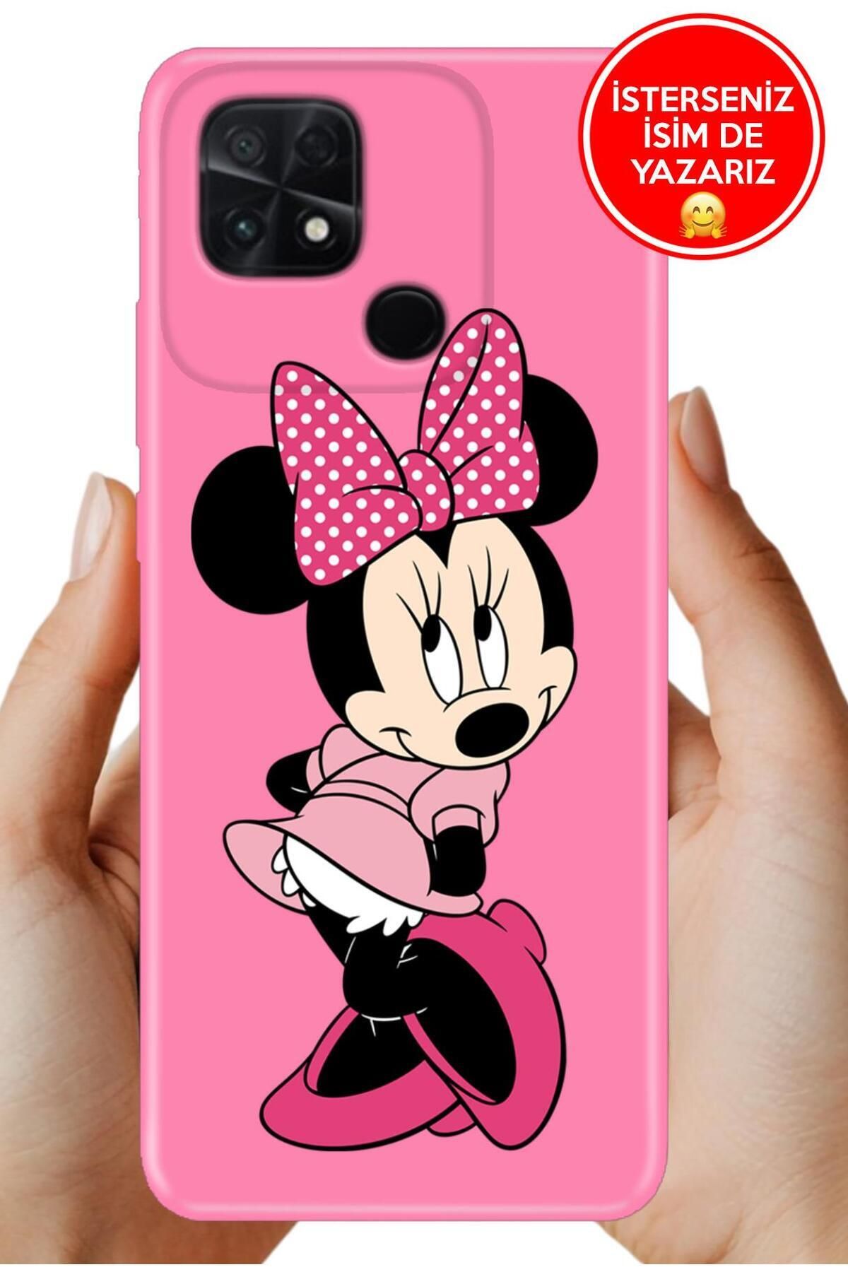 POCO C40 / Xiaomi Poco-C40 Kılıf Desenli Baskılı TR-Üretim Kapak Silikon Utangaç Minnie