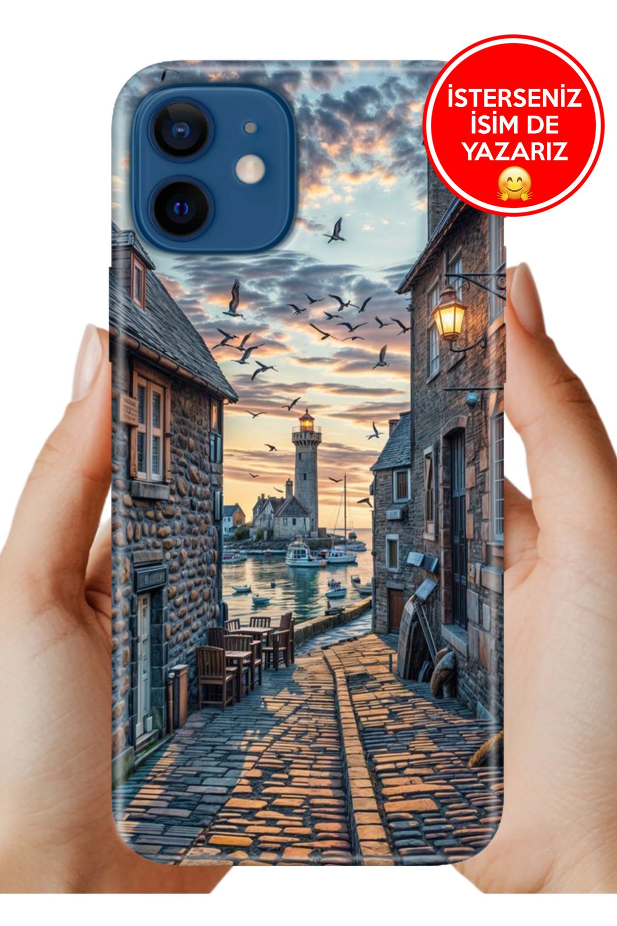 Cekuonline iPhone 12 Kılıf iP12 TPU Resimli Elastik Silikon Kasabam