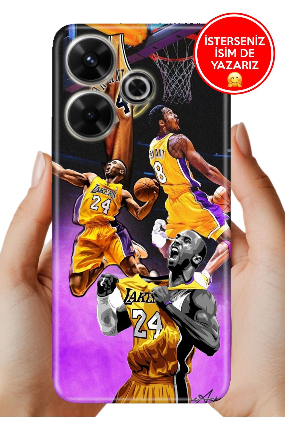 Cekuonline Xiaomi Redmi 13 4G Kılıf Kamera Korumalı Full Desen Arka Silikon Kobe24
