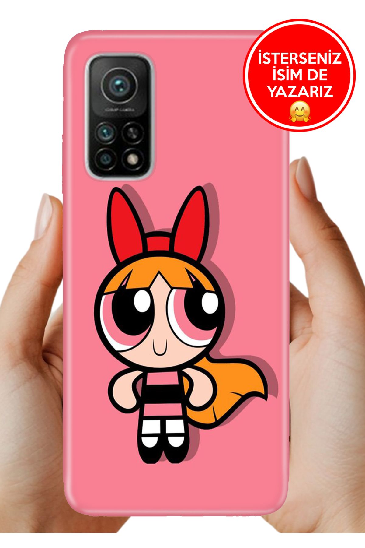 Cekuonline Xiaomi Mi10T - Mi 10T Pro Kılıf Desenli İsimli / İsimsiz Silikon Power Puff