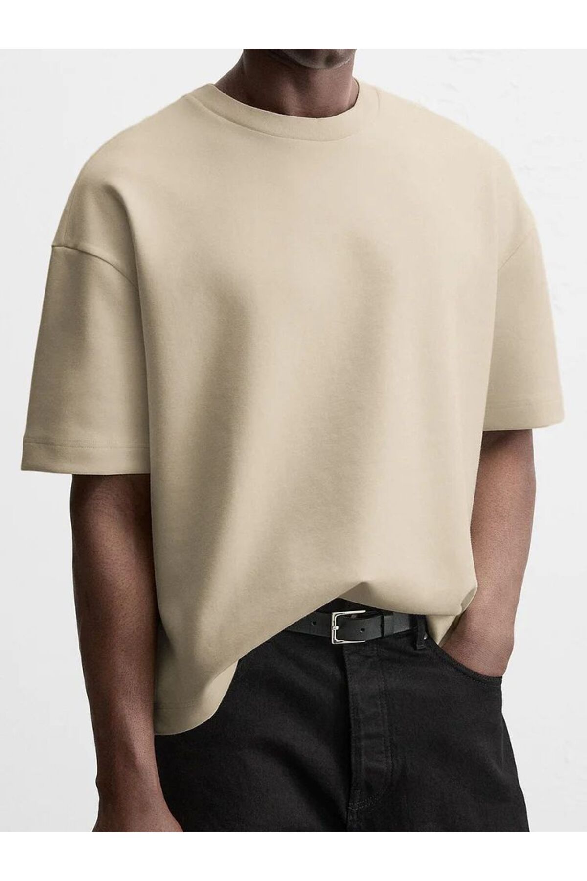 ModaDeniz Erkek %100 Pamuklu Bisiklet Yakalı T-shirt