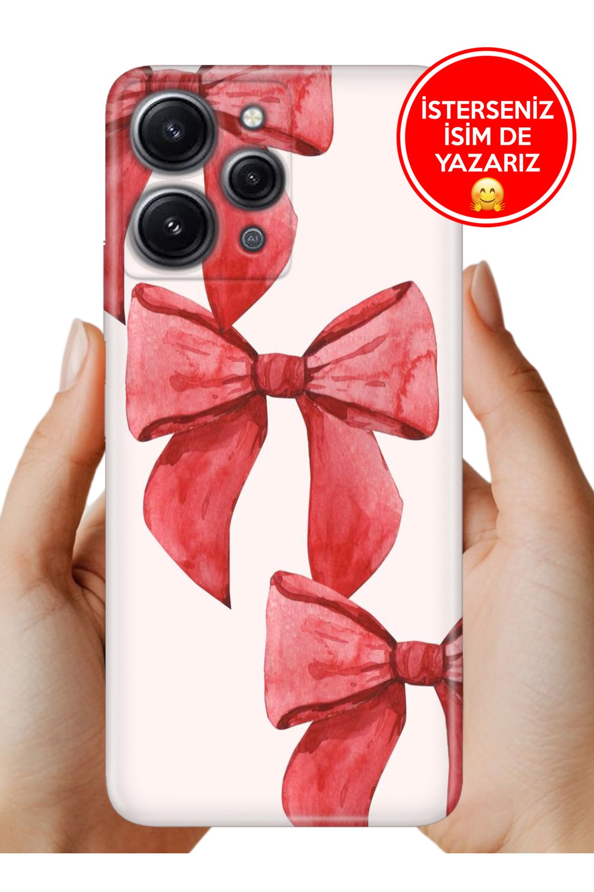 Cekuonline Xiaomi Redmi 12 Kılıf Kamera Korumalı Full Desen Arka Silikon Kurdele Sanat