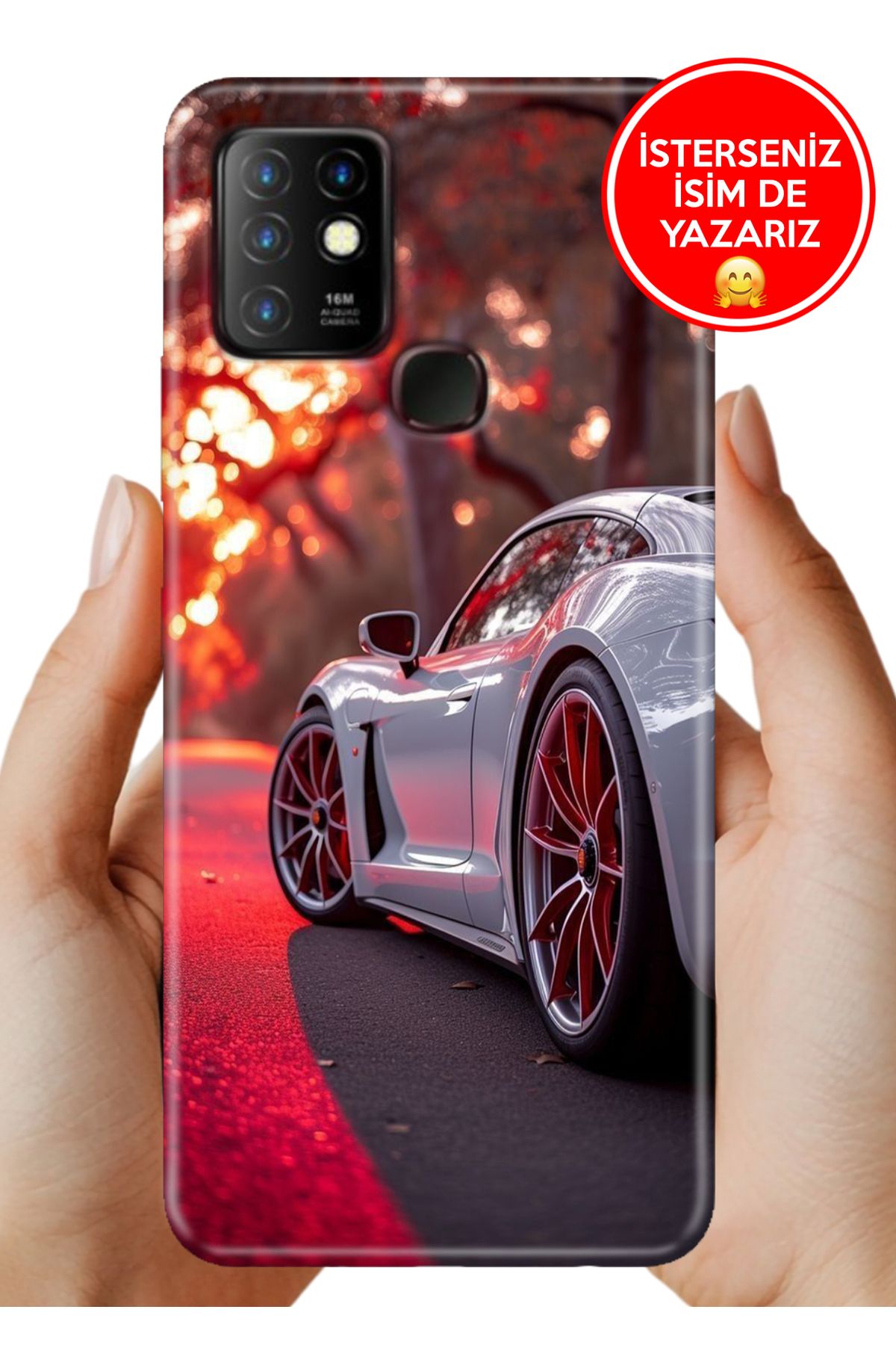 Cekuonline İnfinix Hot 10 Kılıf Tam Rubber Esnek Silikon Full Koruma Spor Araba