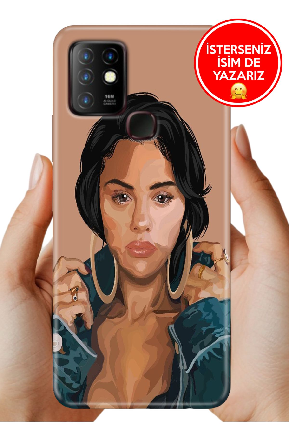 Cekuonline İnfinix Hot 10 Kılıf Tam Rubber Esnek Silikon Full Koruma Selena-Art