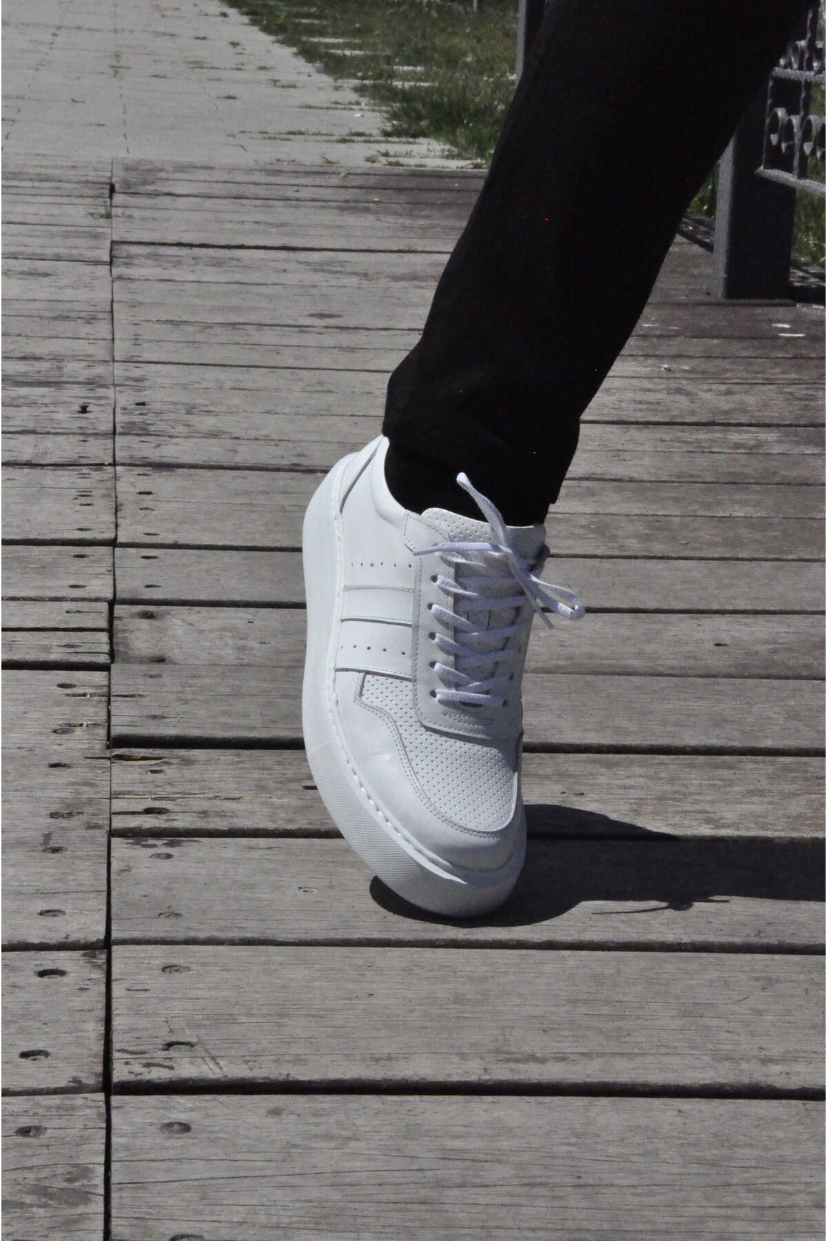 ARYAN Viper Model Hakiki Natural Deri Sneaker Ayakkabı