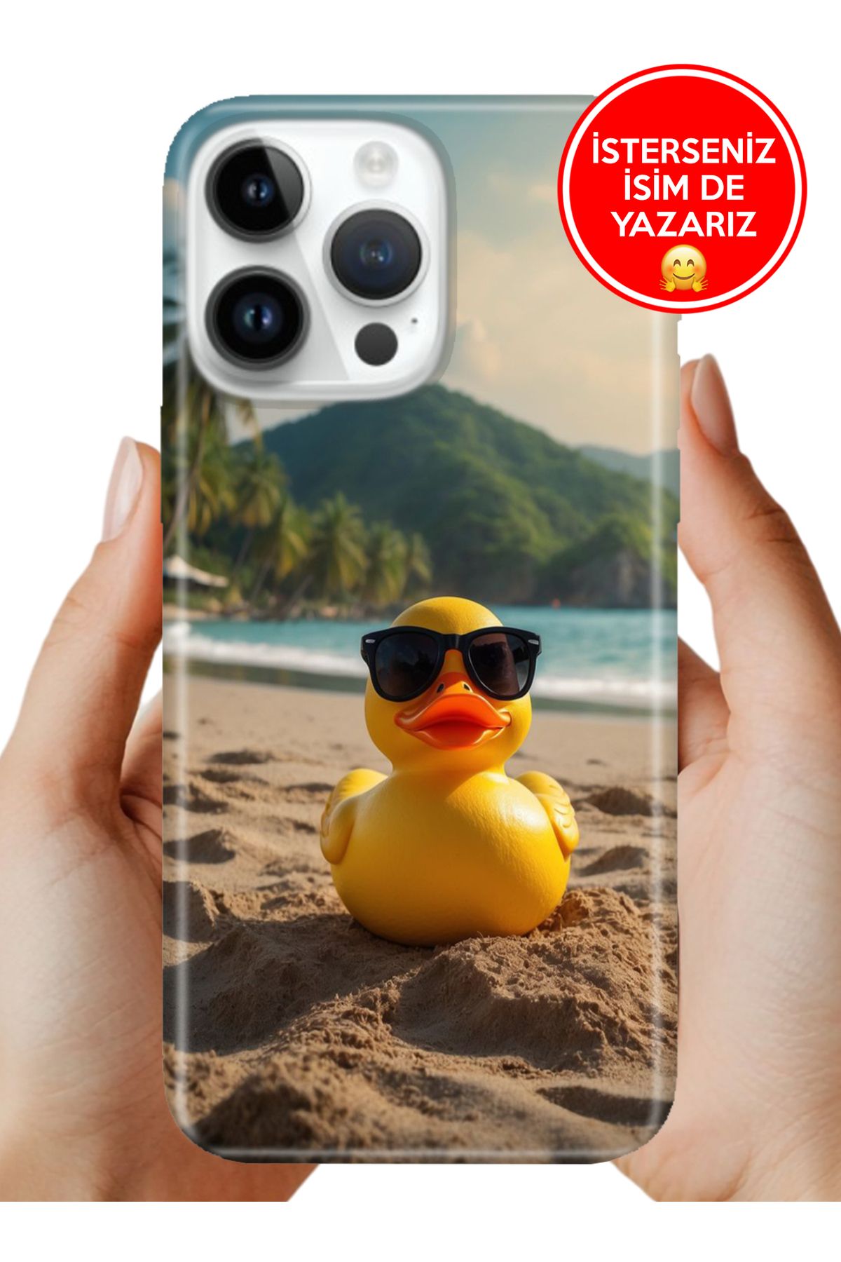 Cekuonline iPhone 16 Pro Kılıf Telefon Kılıfı Tasarım Kapak Yaz Güzeli