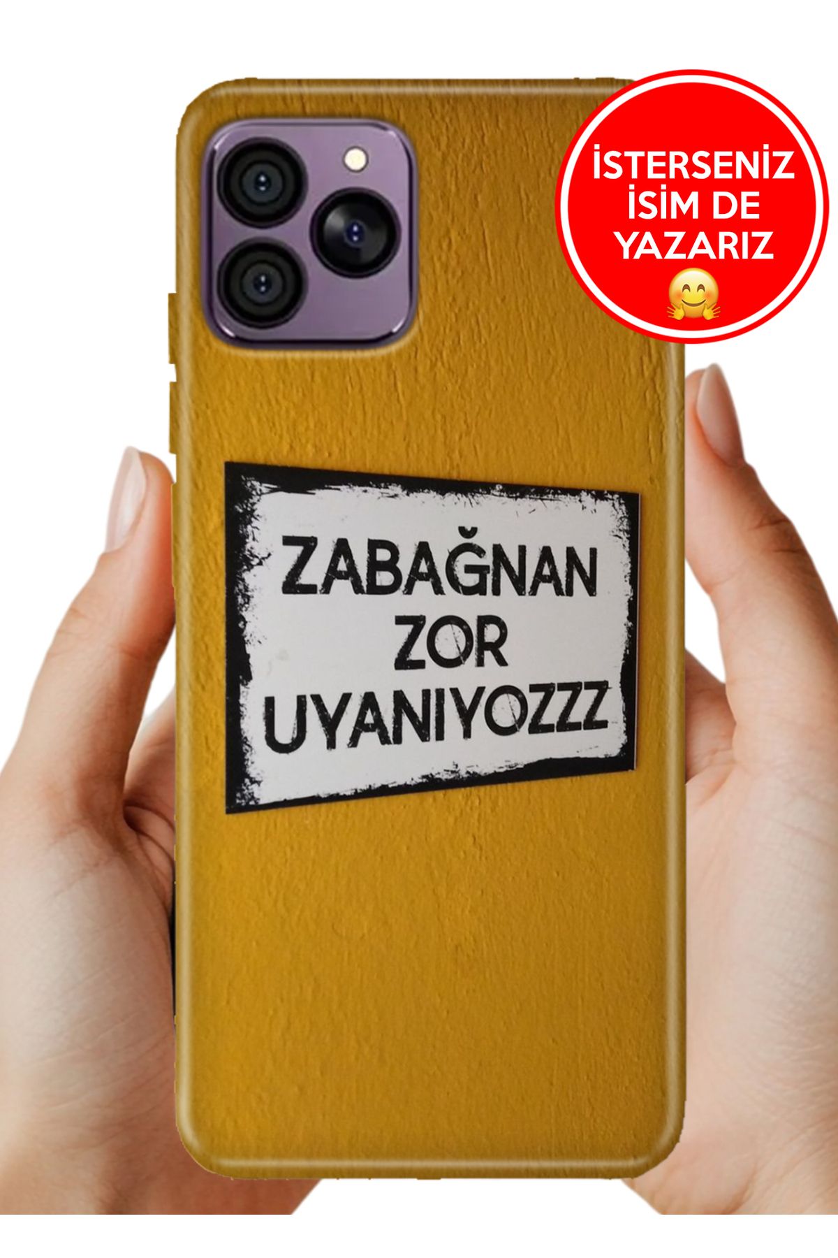 Hikıng A41 Kılıf Desenli Baskılı Kamera Korumalı Silikon Zor Uyanıyoruz