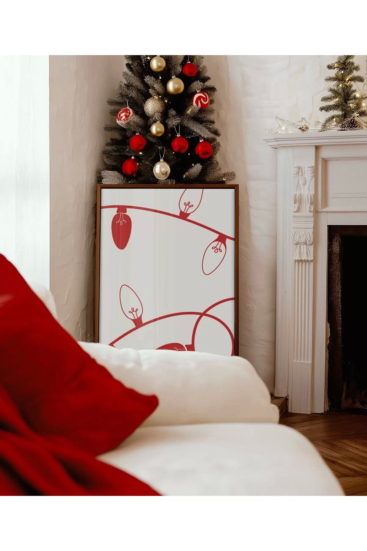 VOGLOO Çerçevesiz Poster Minimal Noel Işığı