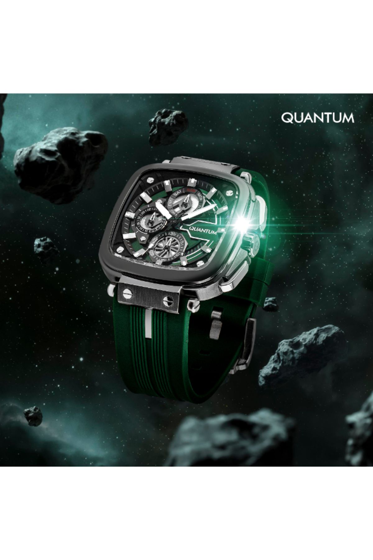 Quantum-Quantum Men's Multifunction Green Dial Watch - PWG1014.075 6