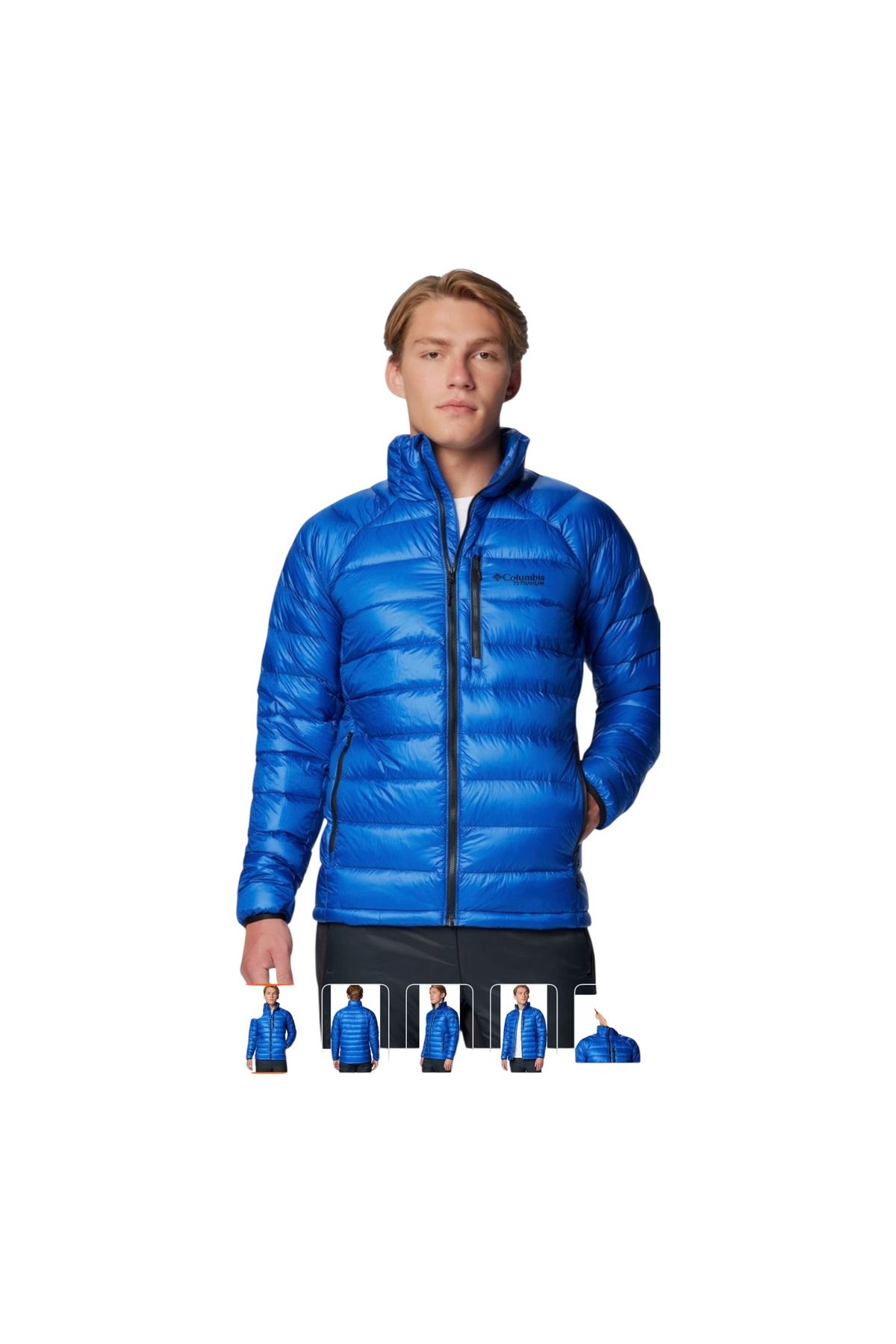 Columbia Arctic Crest Down Hooded Platinium Erkek Kaz Tüyü Mont