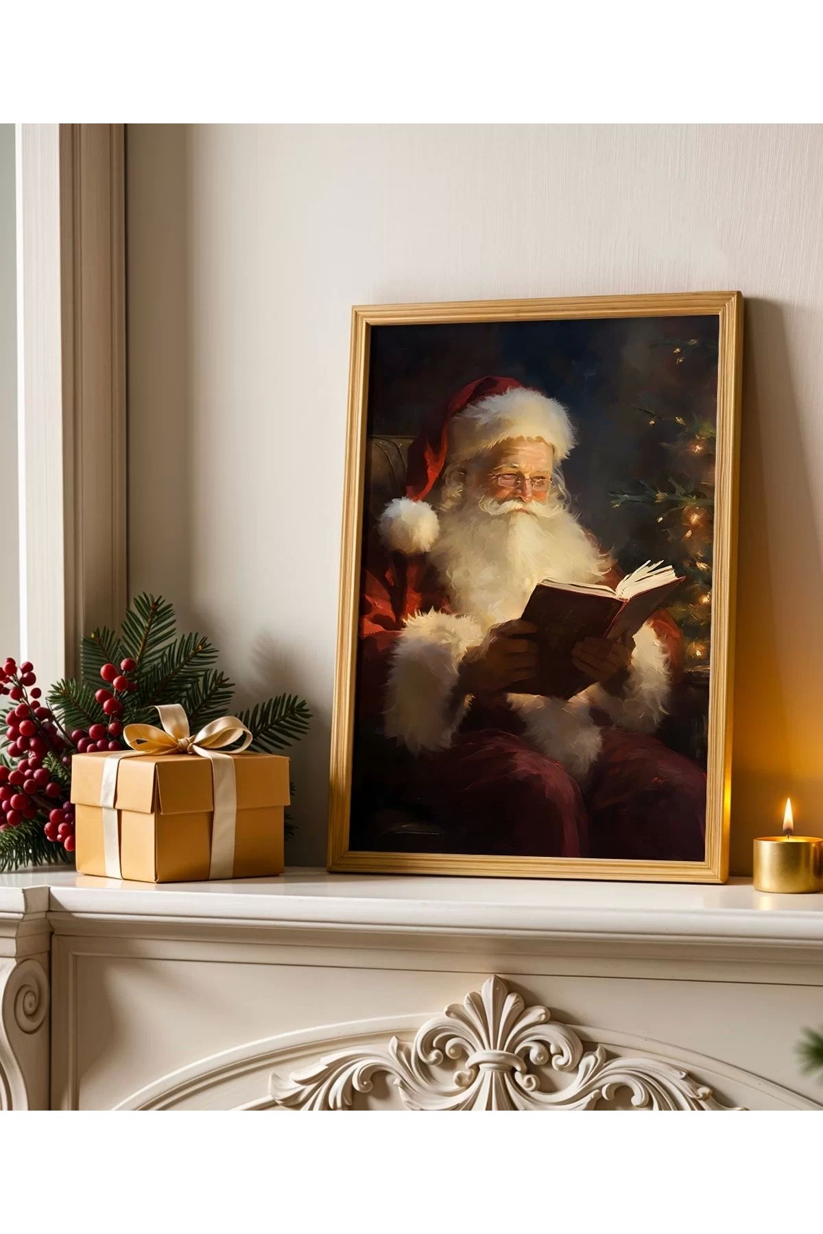VOGLOO Çerçevesiz Poster Noel Baba'nın Hikayesi
