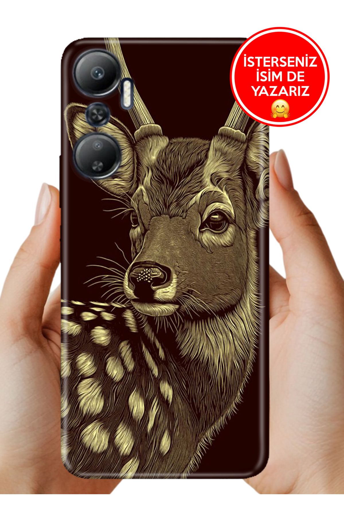 Cekuonline İnfinix Hot 20 Kılıf Baskılı Life Style Kapak Silikon Ceylan Çizim