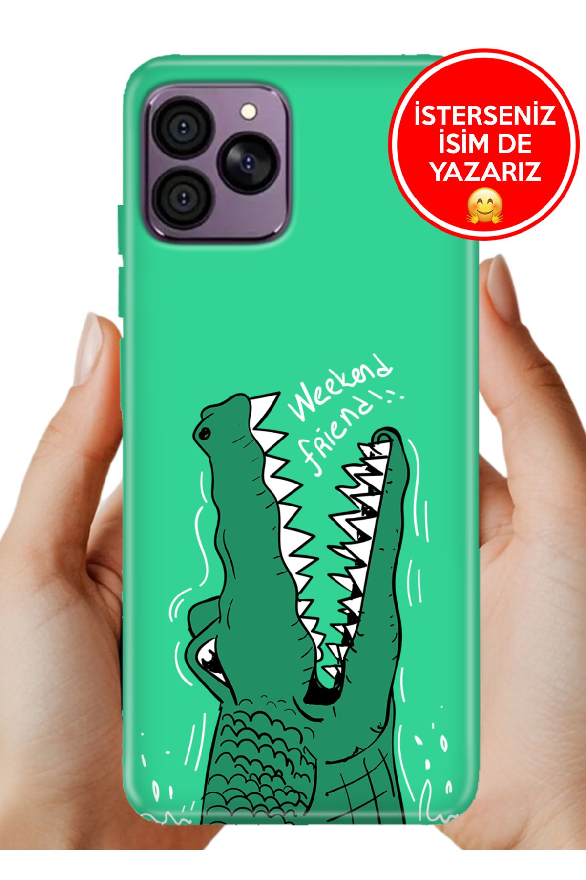 Hikıng A41 Kılıf Elastik Resimli Desenli Silikon Crocodile