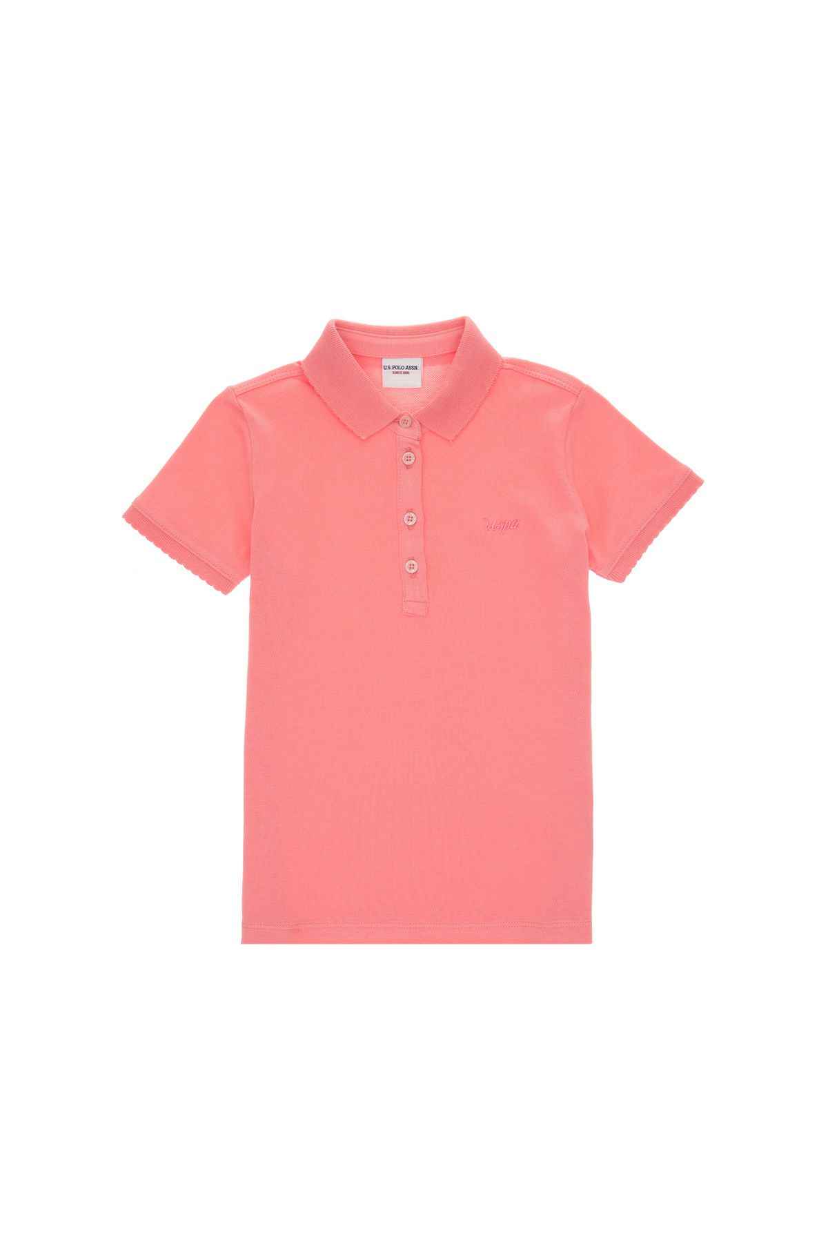 U.S. Polo Assn. Kız Çocuk Pembe Basic Tişört 50306036-VR041