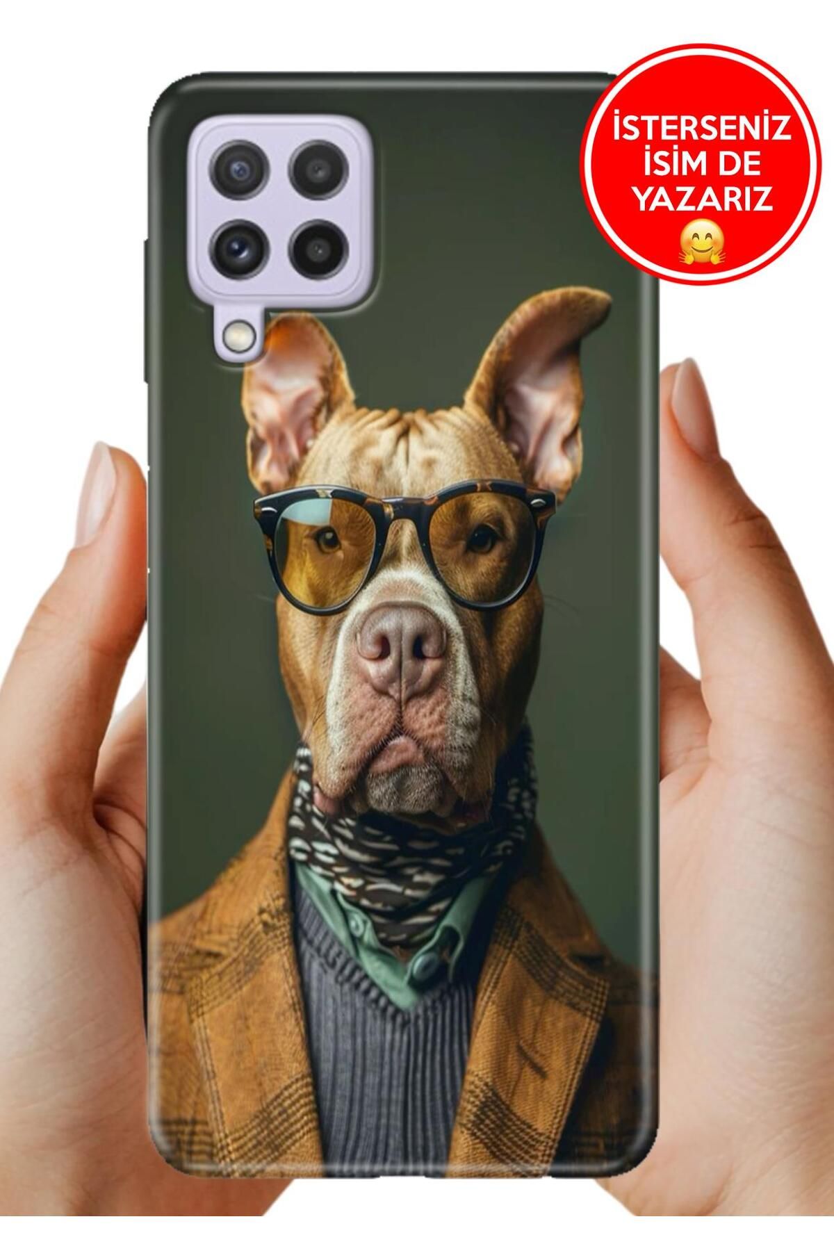 Cekuonline Samsung A22 Kılıf Desenli Baskılı Kamera Korumalı Silikon Elite Dog
