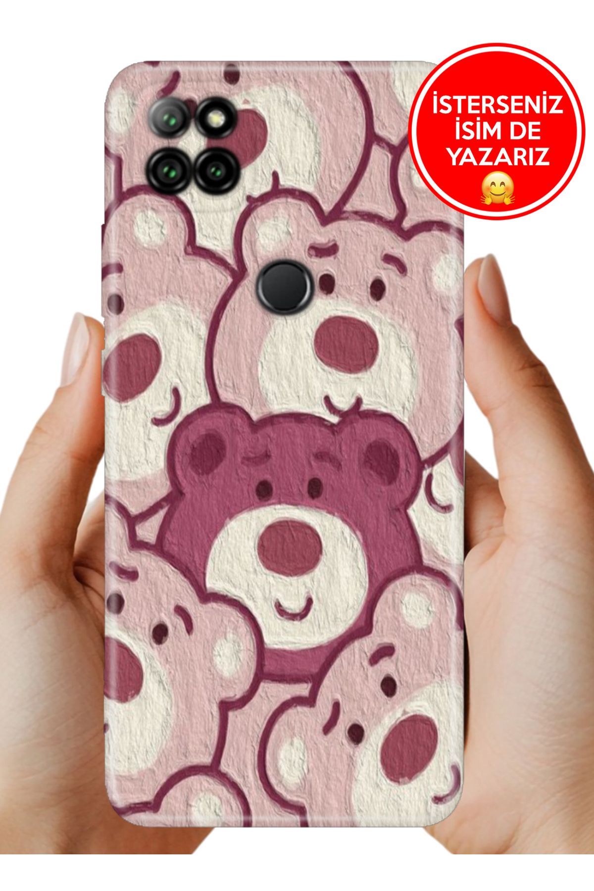 Cekuonline Casper Via E30 Kılıf Desenli Baskılı Kamera Korumalı ZRR Silikon Ayıcık Pattern