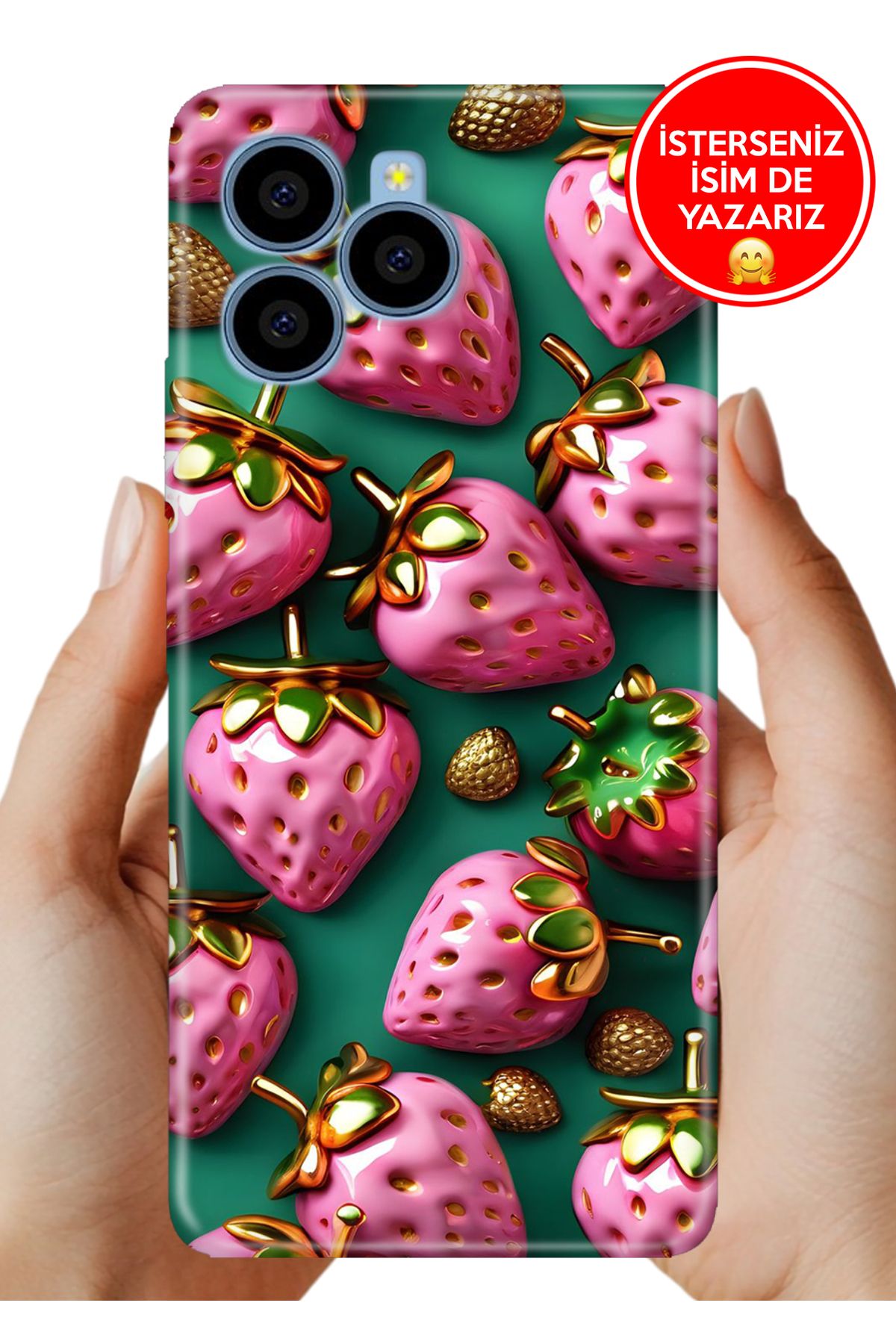 omix X6 Uyumlu Kılıf Tam Rubber Esnek Silikon Full Koruma Strawberry