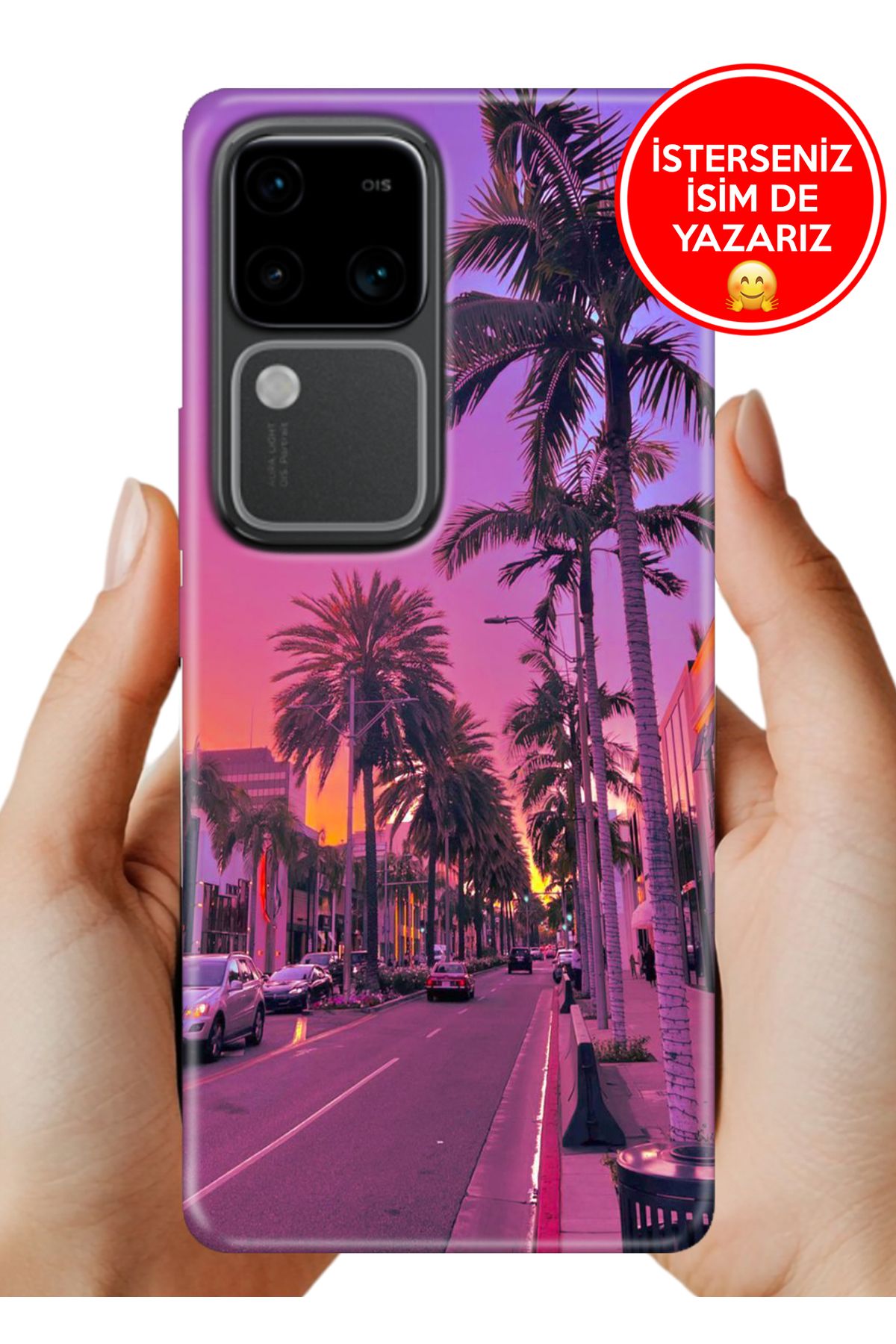 Cekuonline Vivo V30 Kılıf Cekuform Desenli Art Silikon Beverly Hills 90210