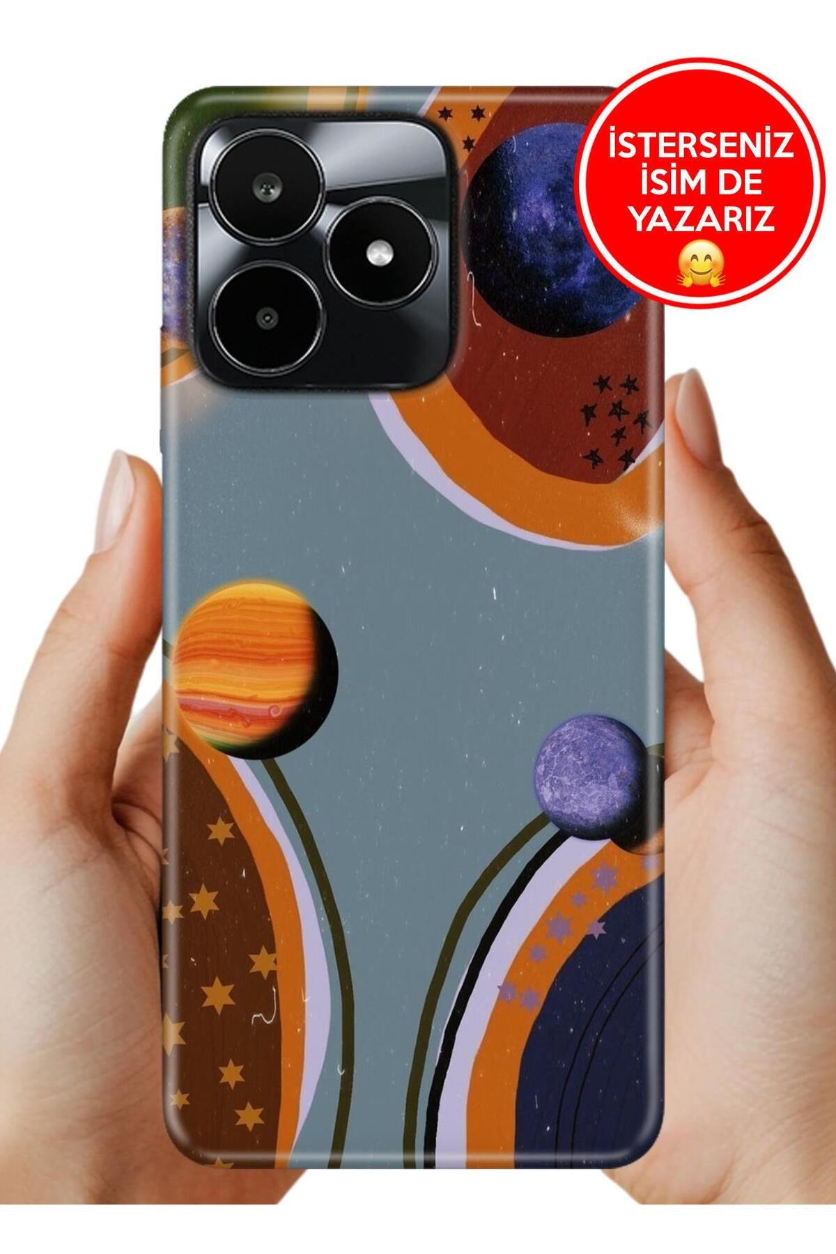 realme C53 Kılıf Telefon Kılıfı Tasarım Kapak Yapay Gezegen